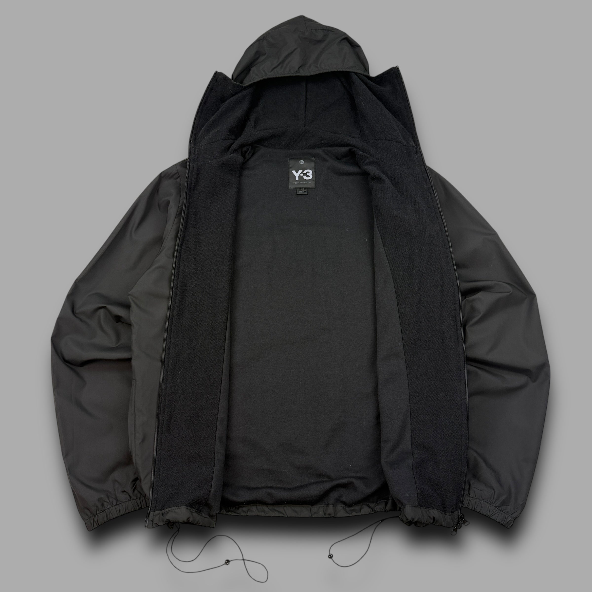 Yohji yamamoto 2007 technical full-zip softshell balaclava jacket (M-L)