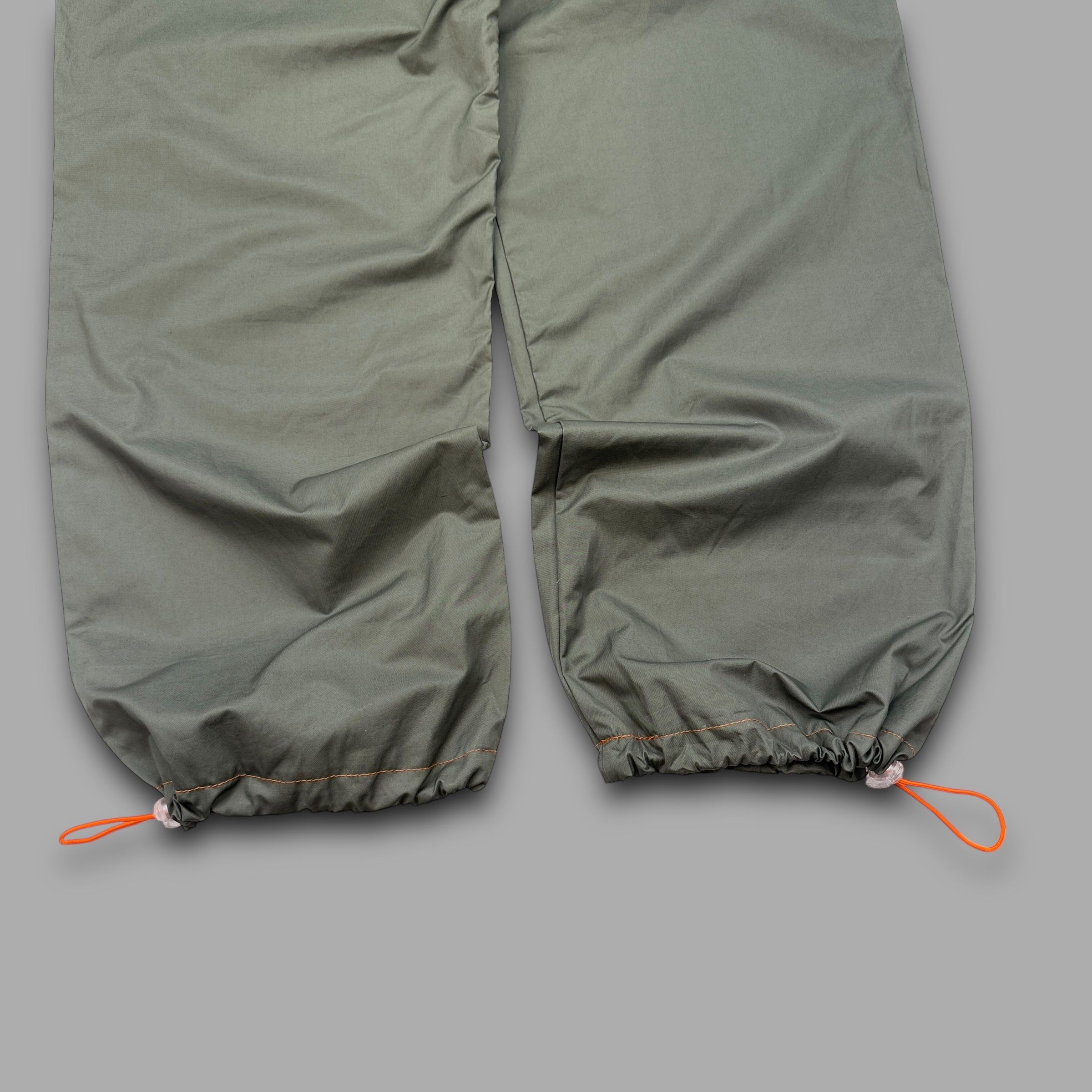 Diesel 2000's technical contrast stitch baggy nylon parachute pants (M)