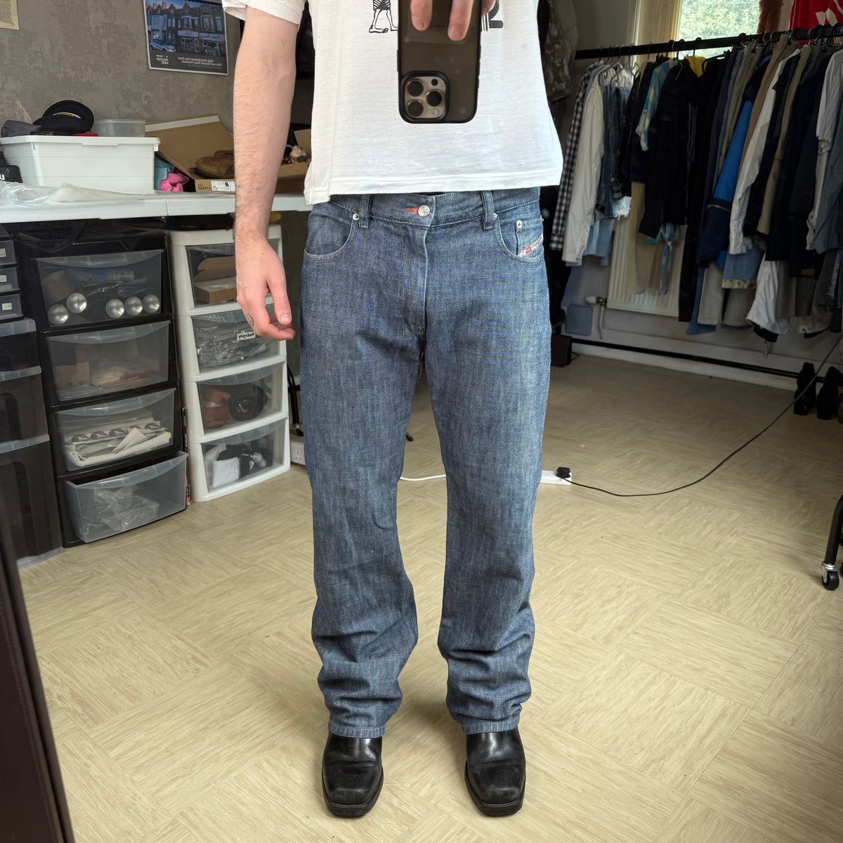 Diesel 1990's relaxed denim straight leg jeans (S)