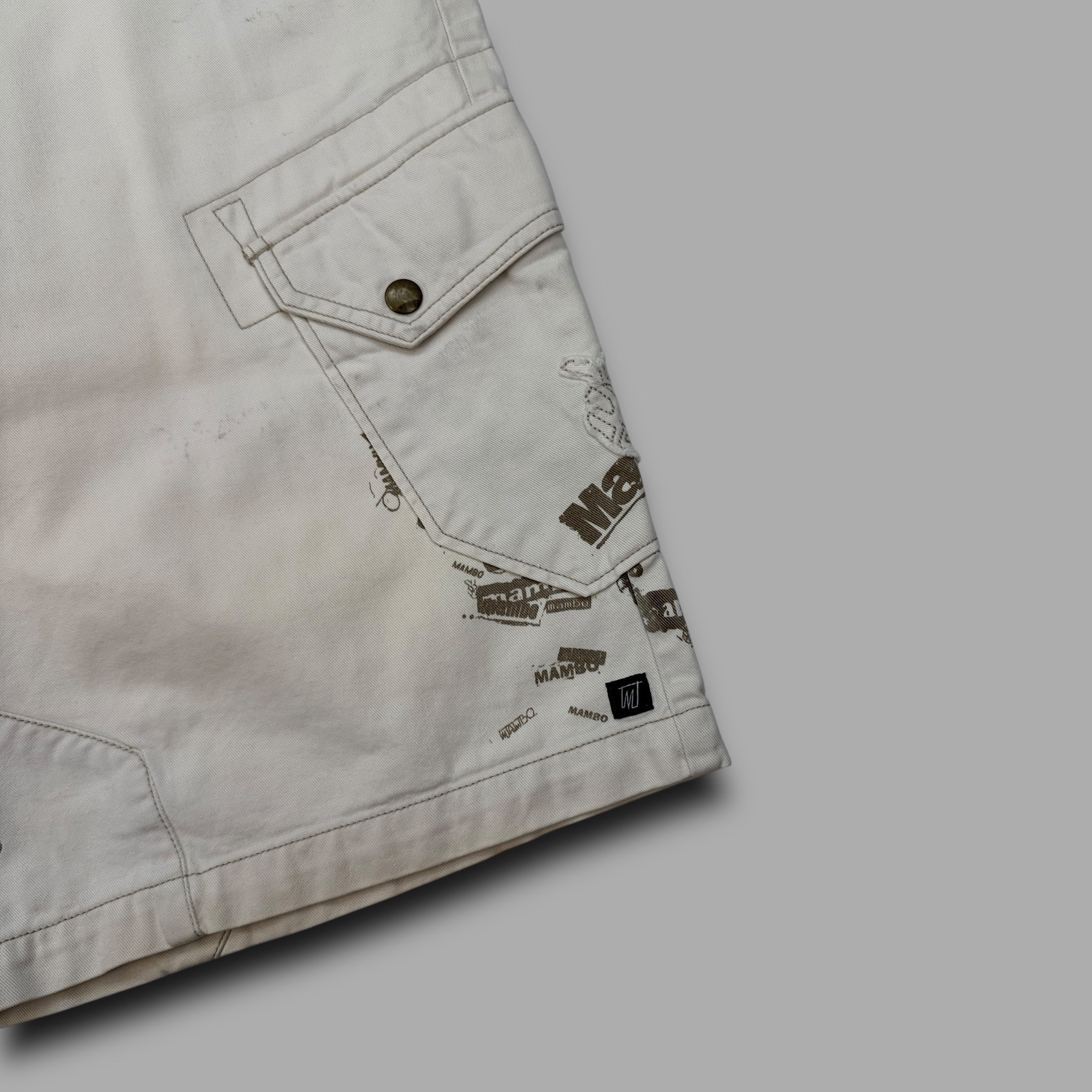 Mambo 2000's panelled baggy jean shorts (M)