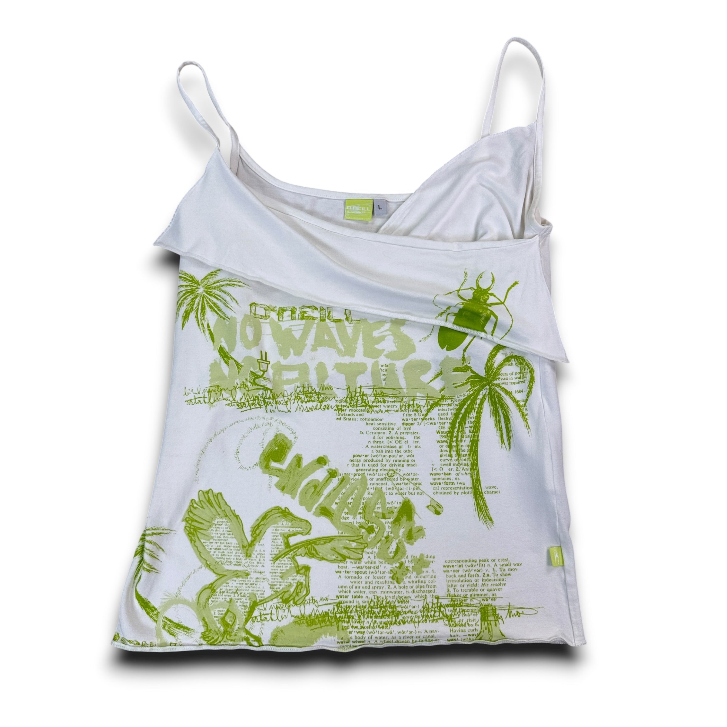 O'Neill 2000's graphic asymmetric vest top (L) wms