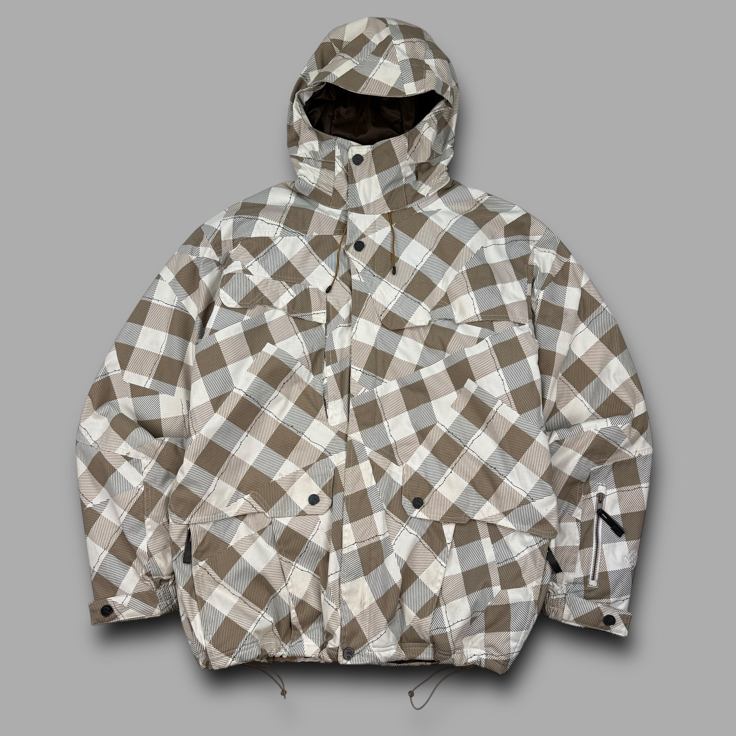 Salomon 2009 technical vented plaid clima-pro softshell ski jacket (L)