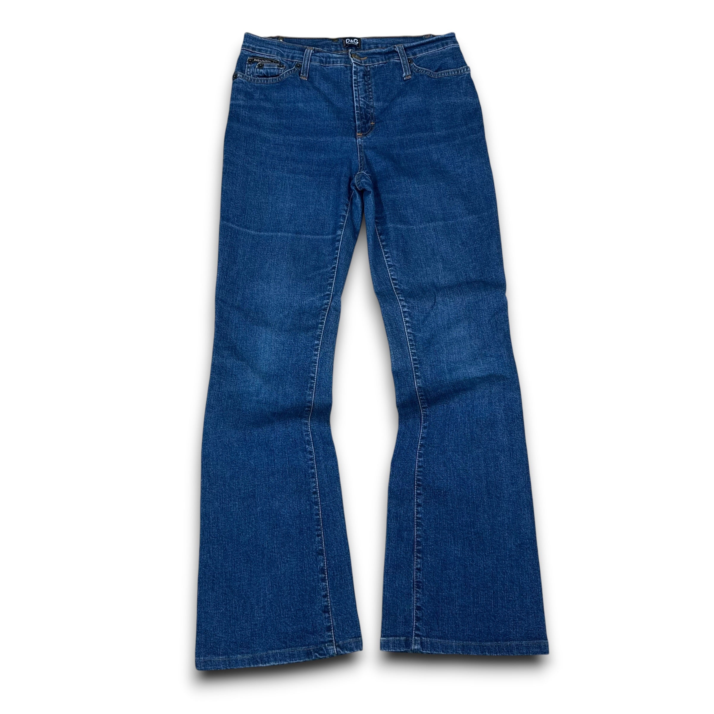 Dolce and gabbana 2000's fitted denim flare jeans (S)