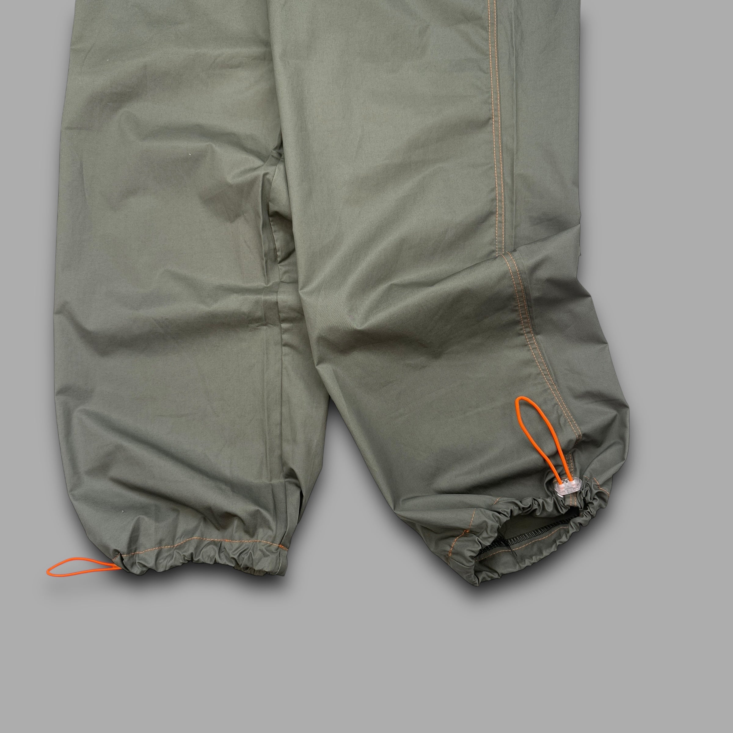 Diesel 2000's technical contrast stitch baggy nylon parachute pants (M)
