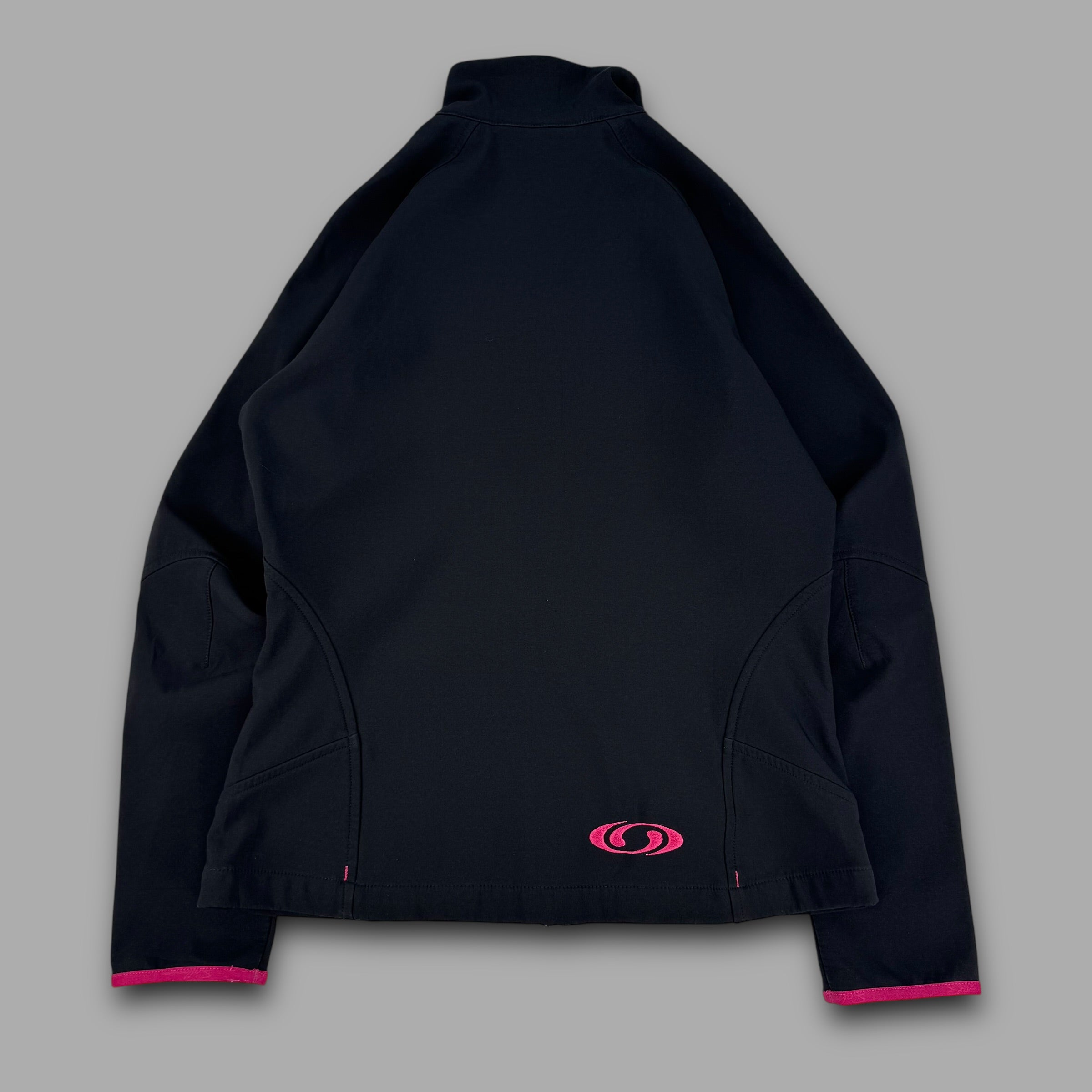 Salomon 2012 embroidered spellout zip up midlayer jacket (L) wms