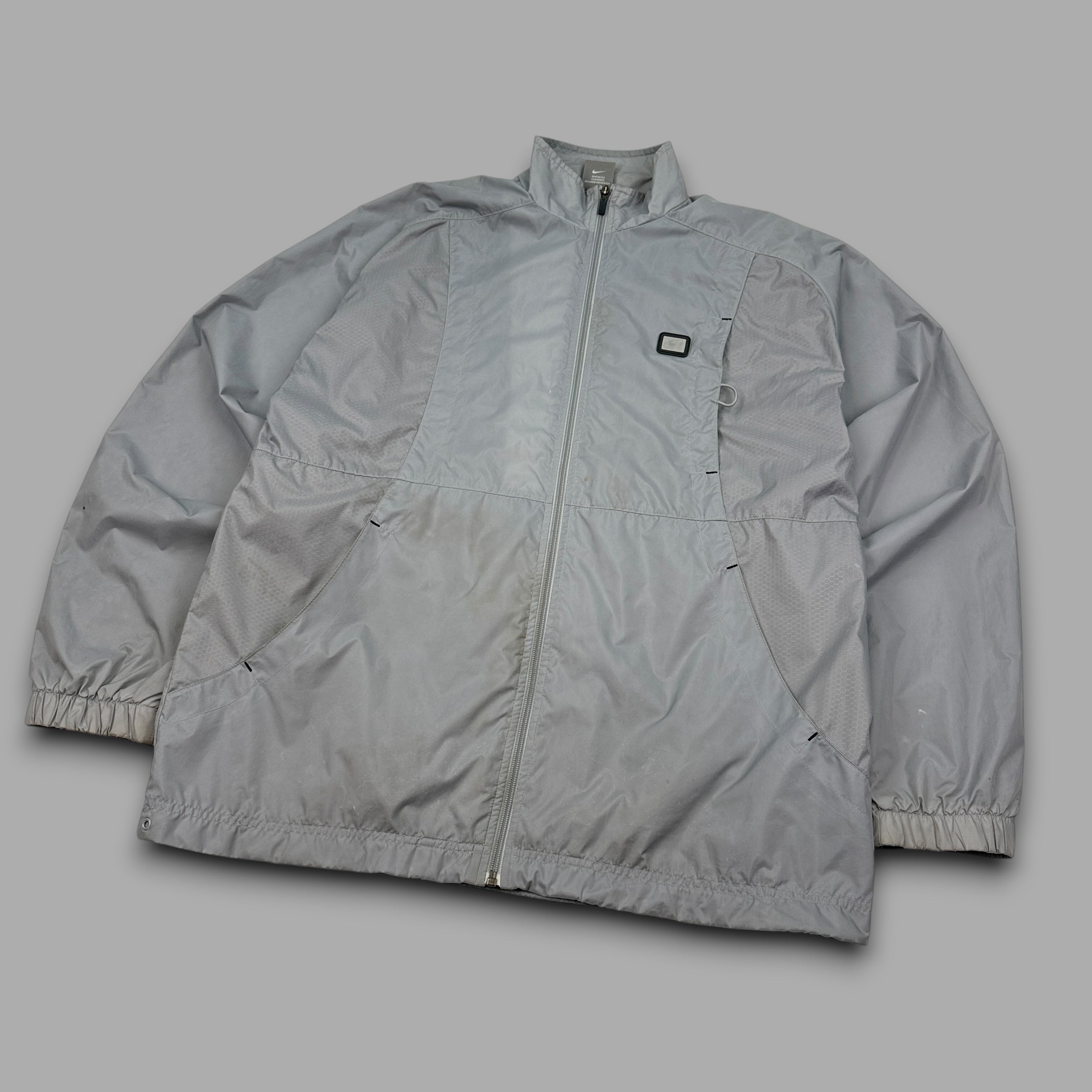 Nike 2000's technical panelled multi-pocket track jacket (M)