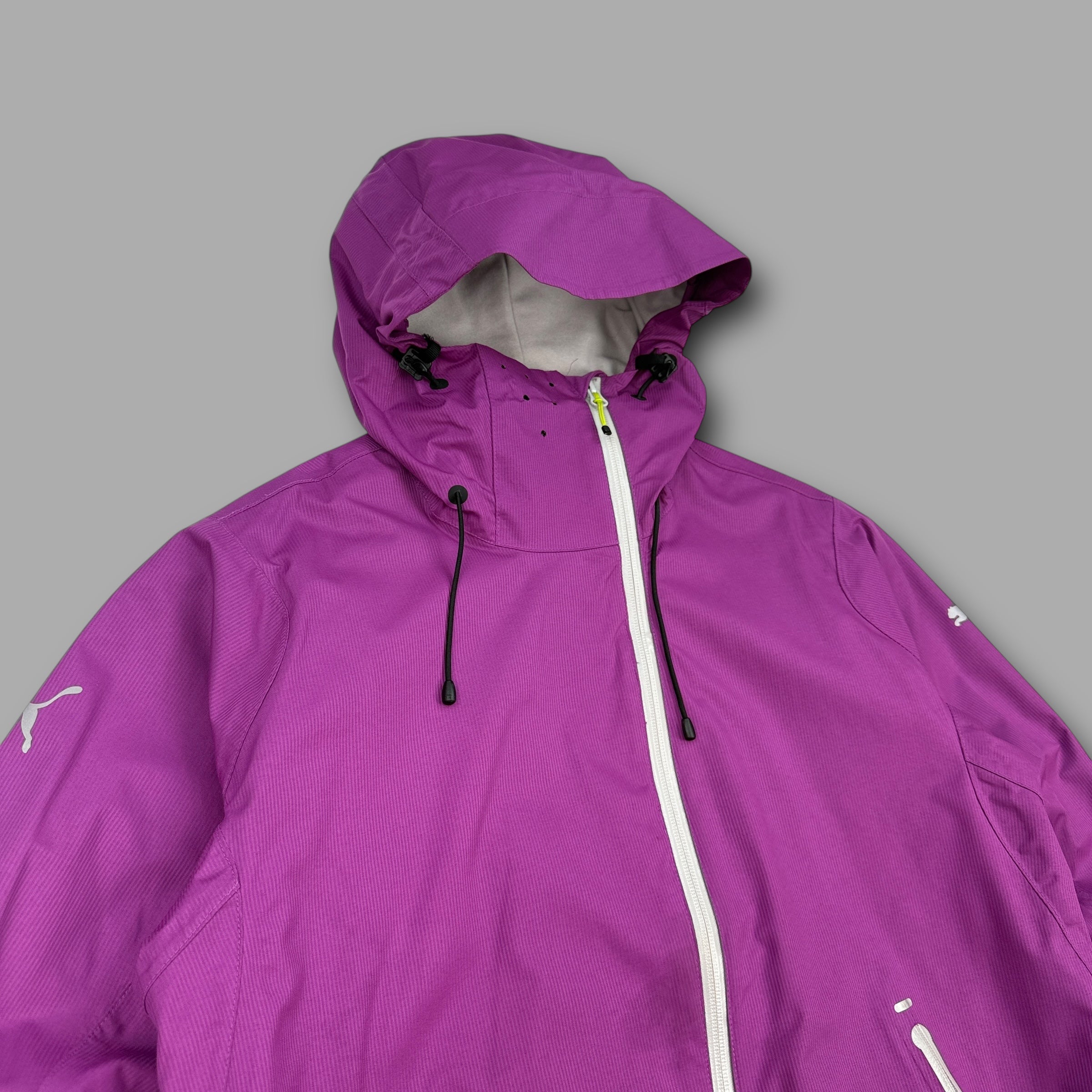 Puma 2000's technical asymmetrical zip softshell balaclava jacket (M) wms