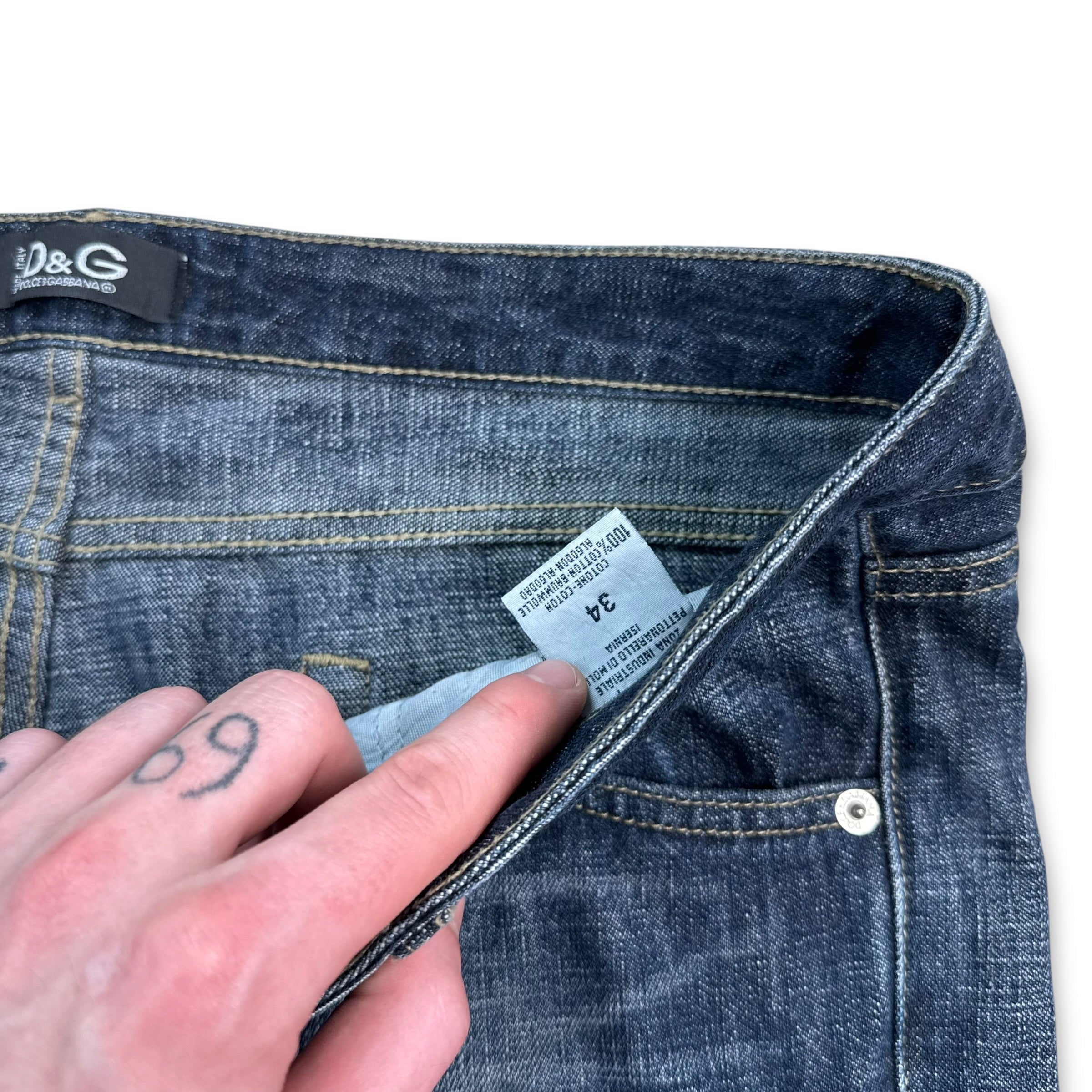 Dolce and gabbana 2000's relaxed denim bootcut jeans (M-L)