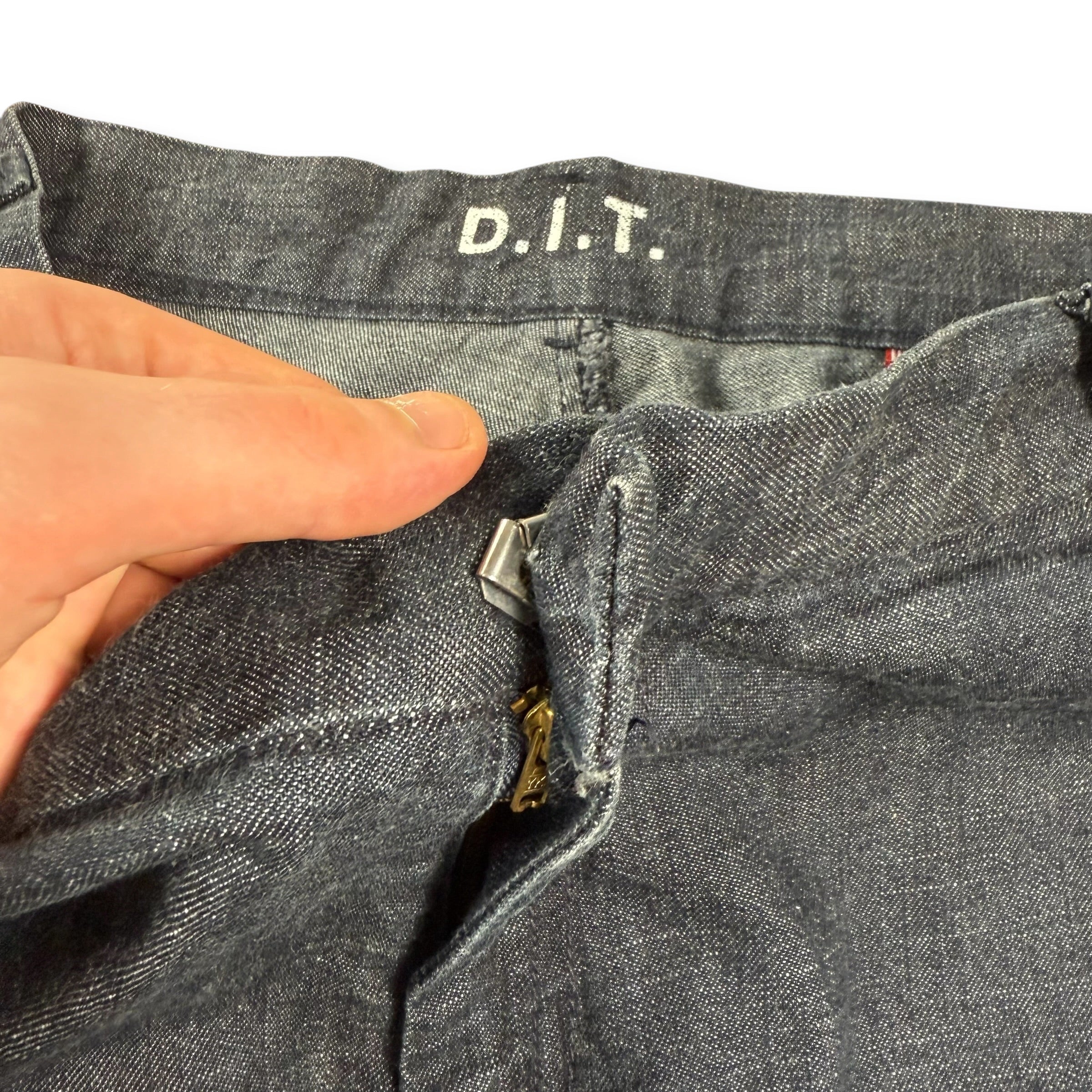 Diesel indigo tech 2000's relaxed baggy wide leg denim jeans (S-M)