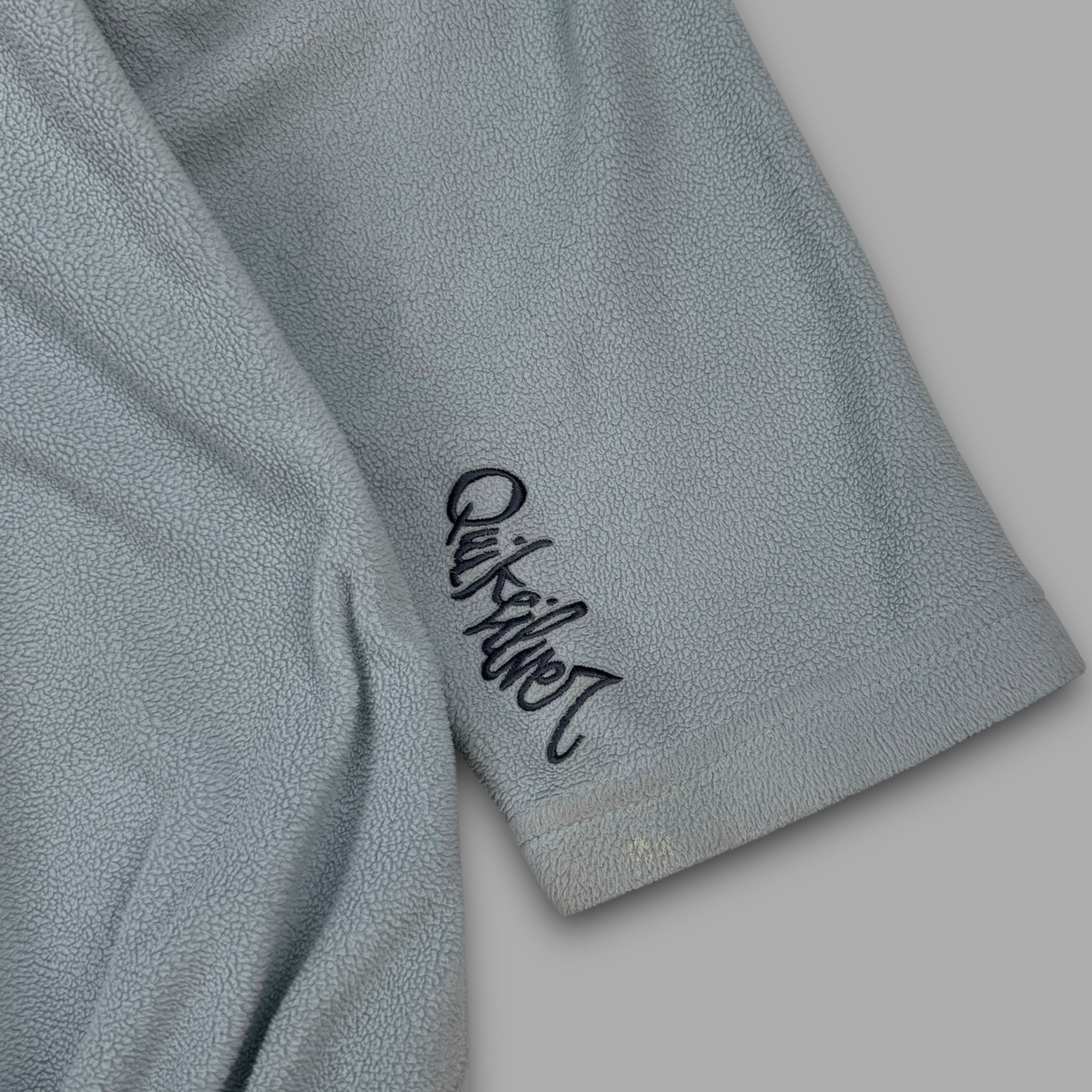 Quiksilver 2000's technical asymmetrical zip graphic spellout fleece (L)