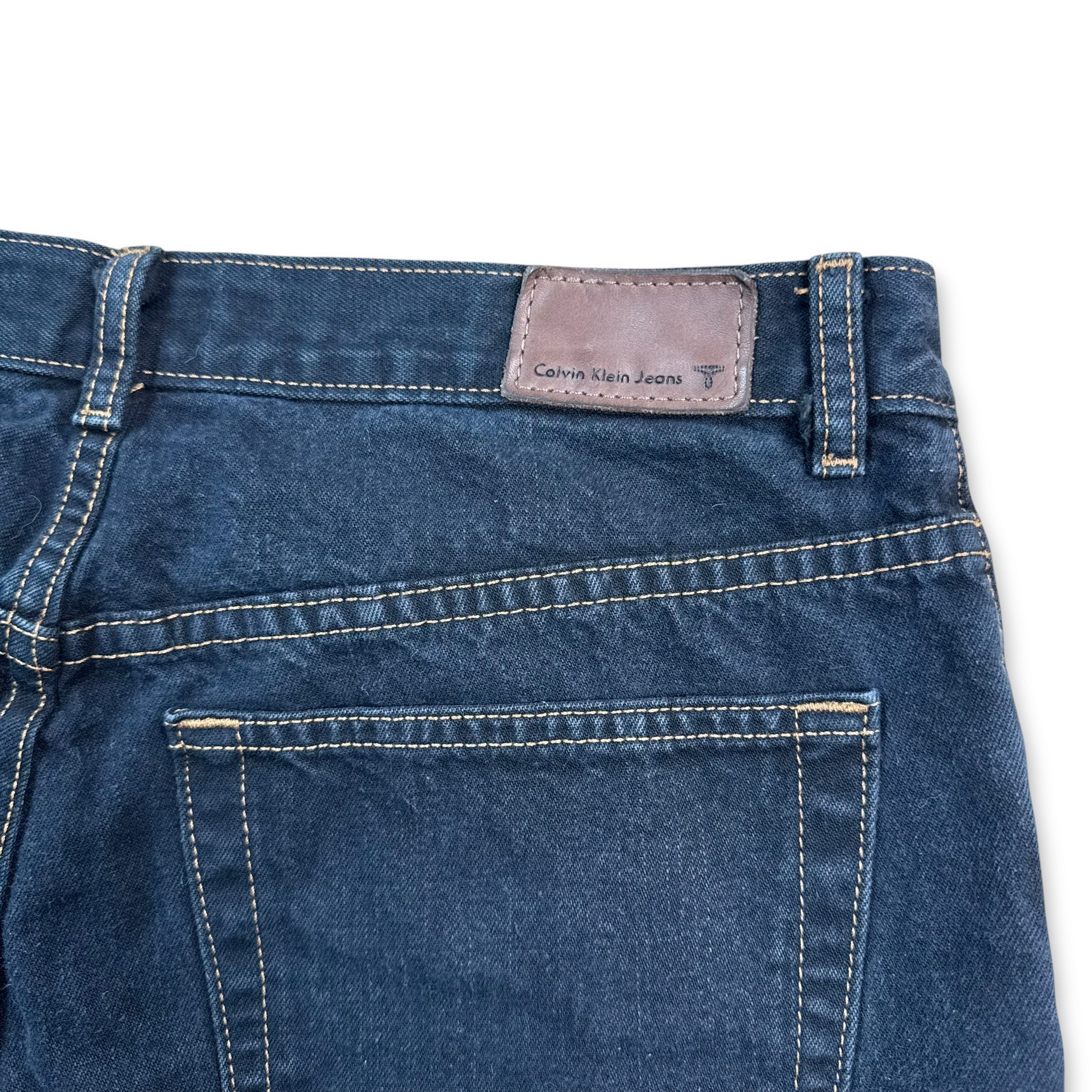 Calvin Klein 2000's black relaxed denim bootcut jeans (S)