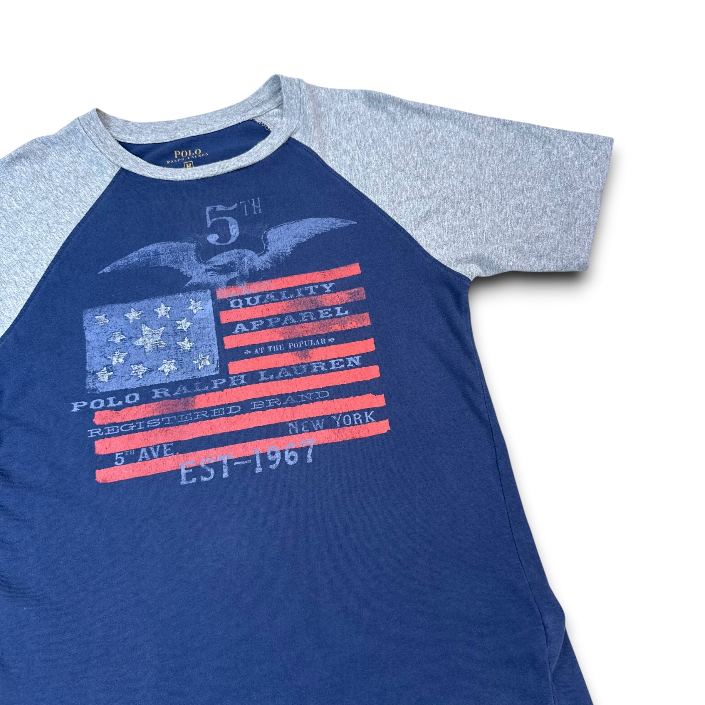 Ralph Lauren 2000's USA flag graphic slim fit tee (M)