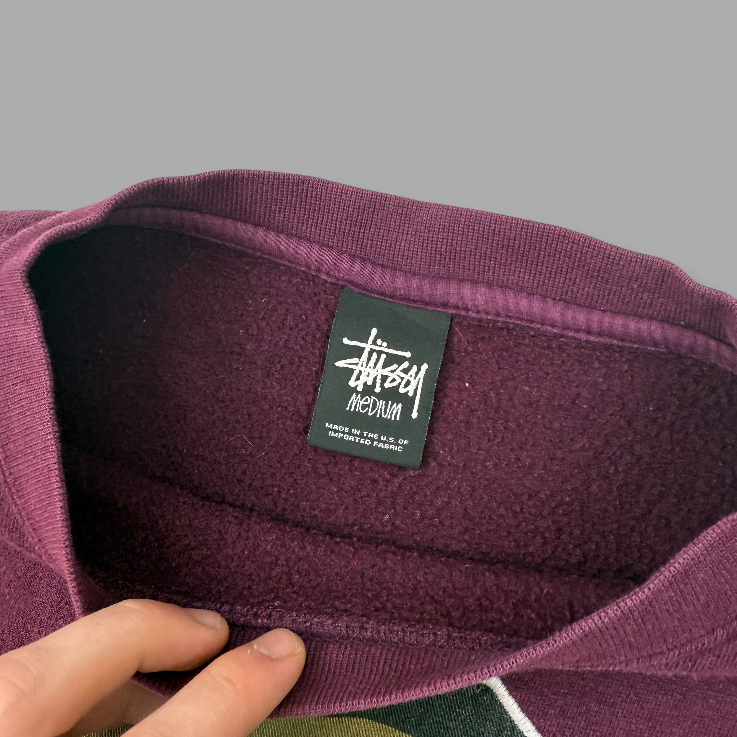 Stussy 2000's graphic camo print pullover sweatshirt (M)