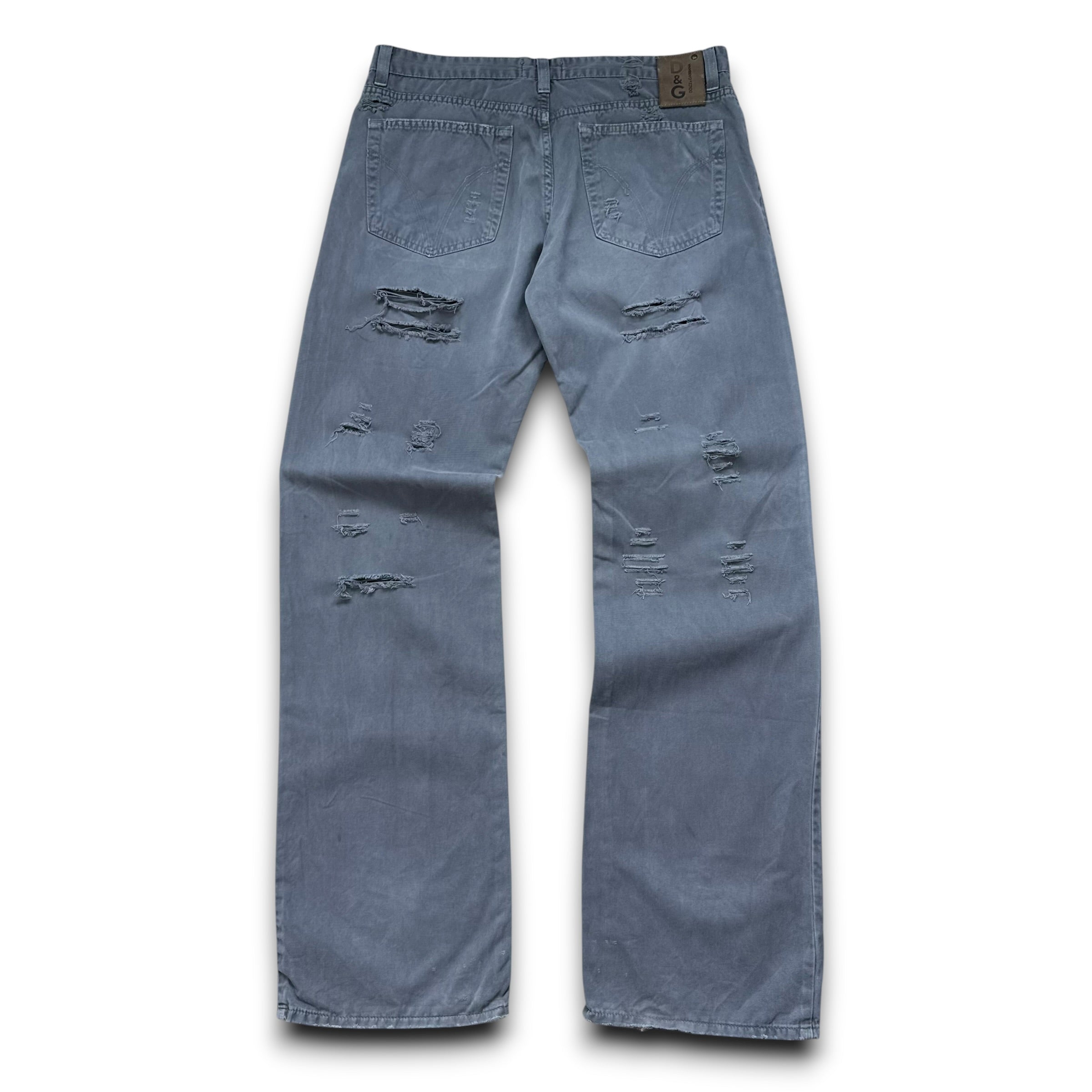 Dolce and gabanna 2000's relaxed straight leg baggy ripped denim jeans (M)