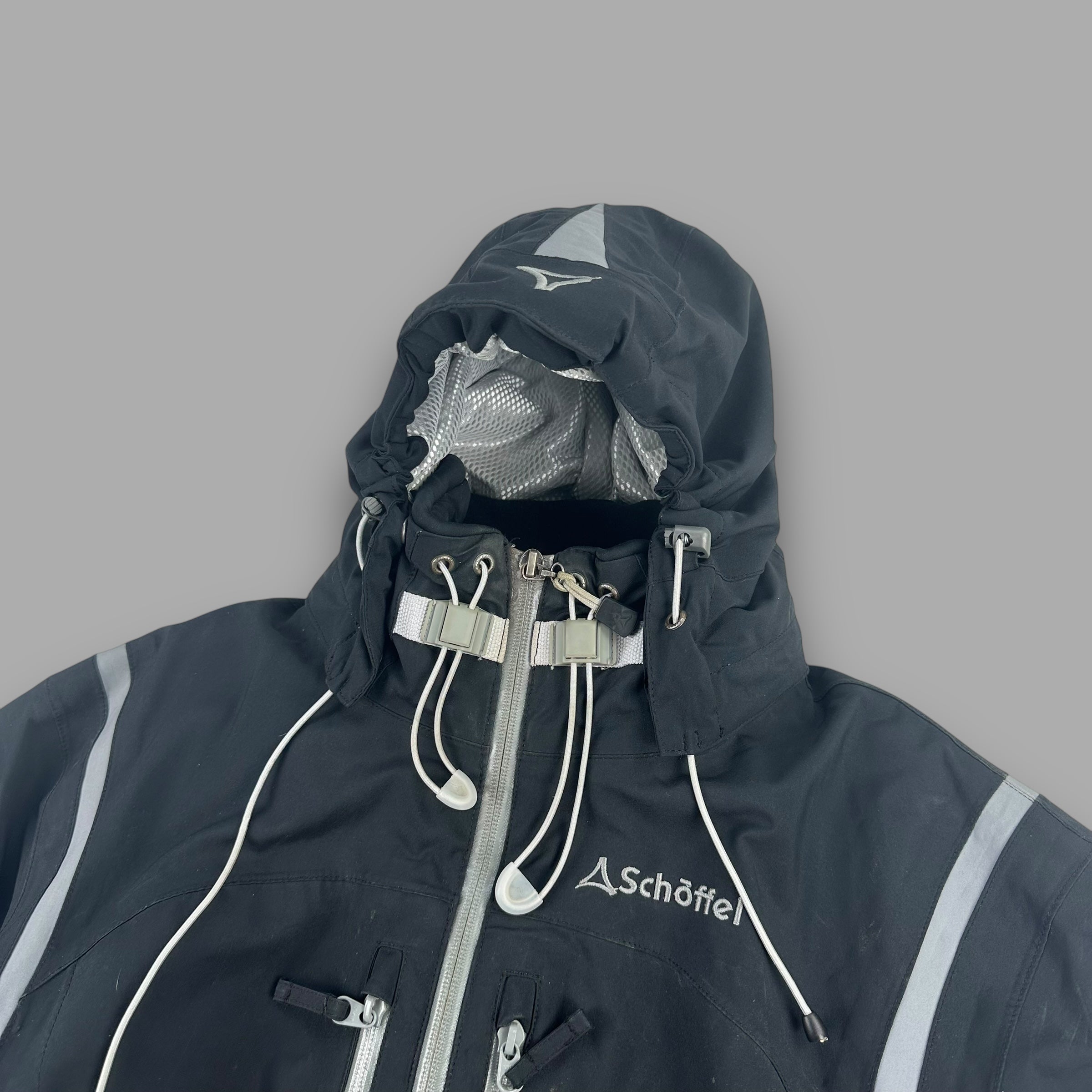 Schöffel 2000's technical two-tone built in balaclava ski jacket (L)