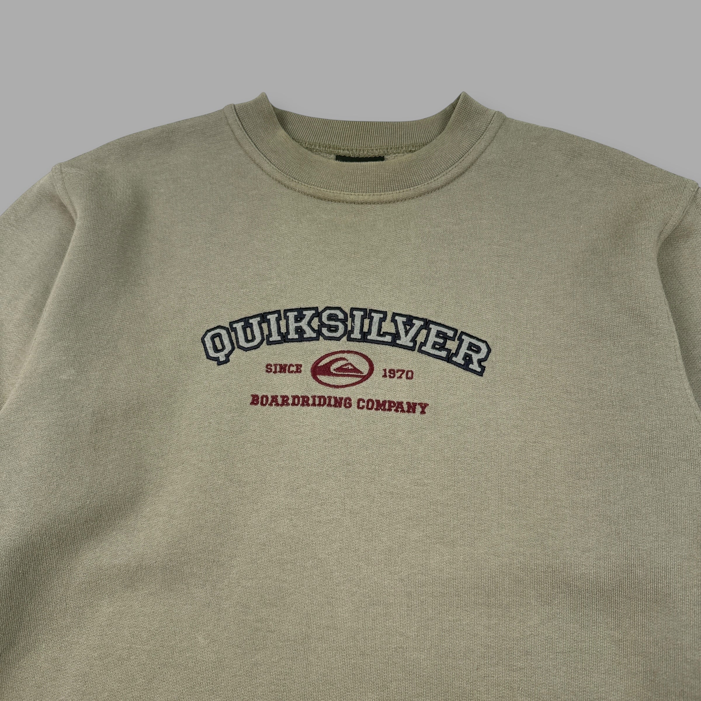 Quiksilver 2000's spellout embrodiered pullover sweatshirt (XS)