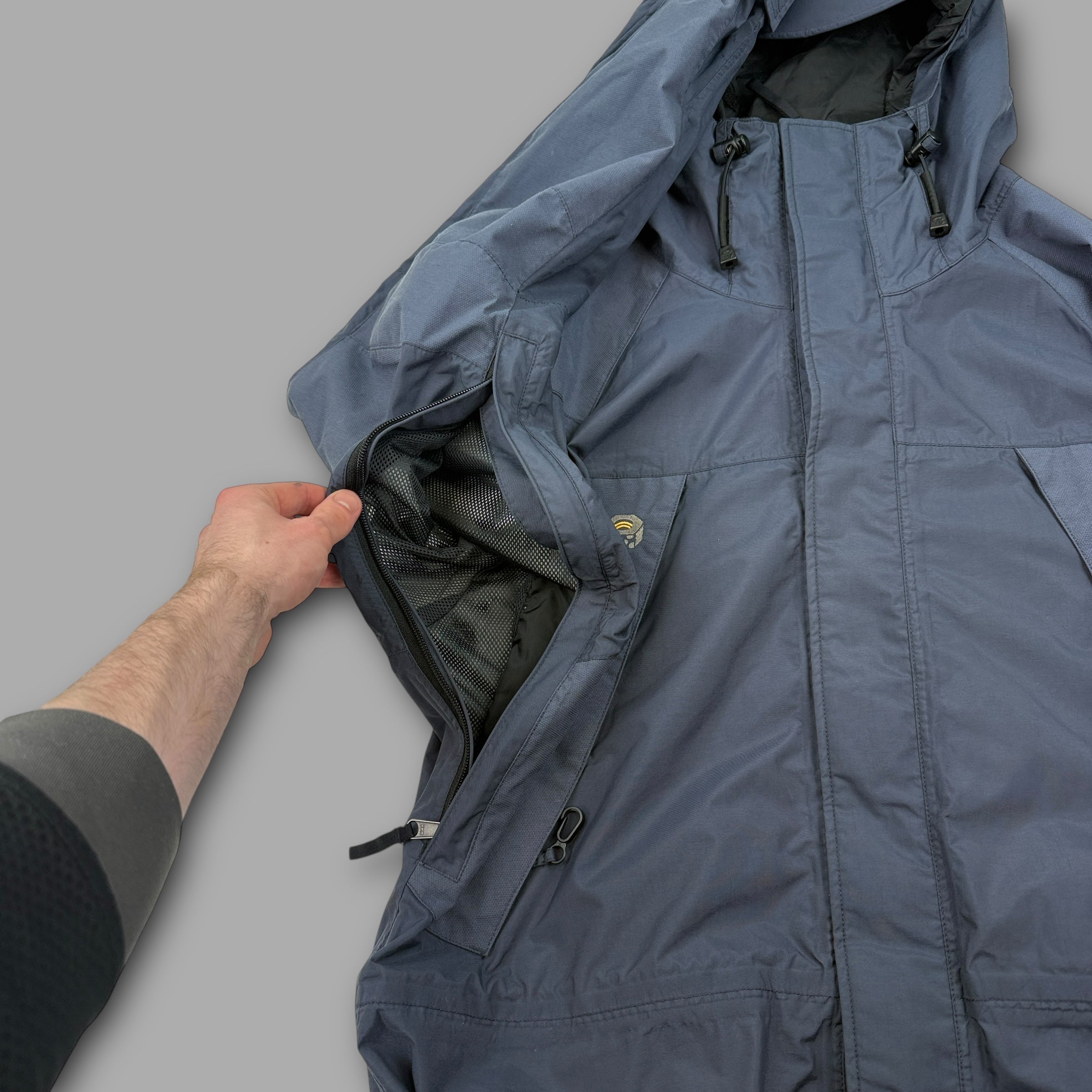 Mountain hardwear 2000's technical panelled conduit full zip softshell ski jacket (L)