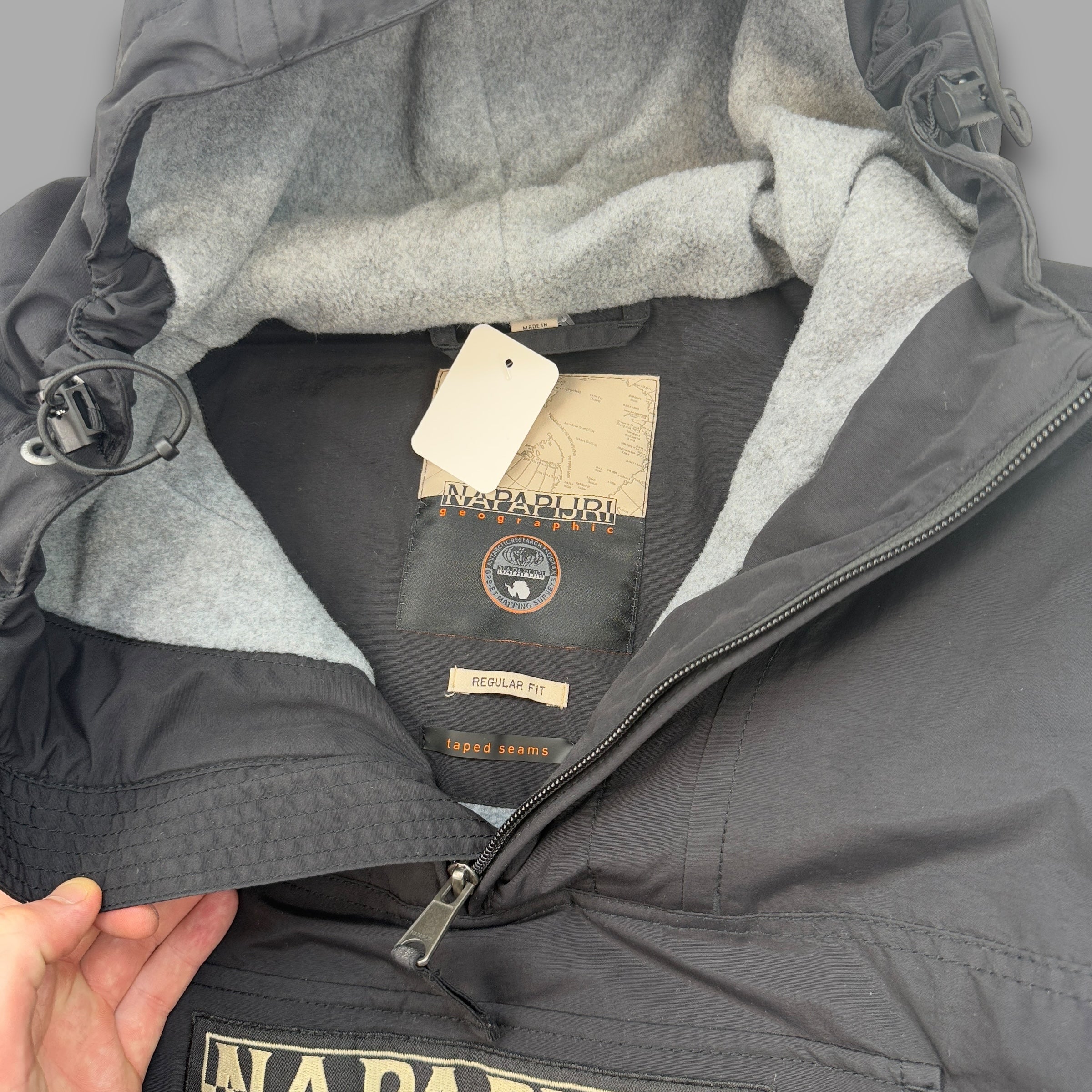 Napapijri 1/4 zip technical pullover softshell nylon windbreaker (S-M)