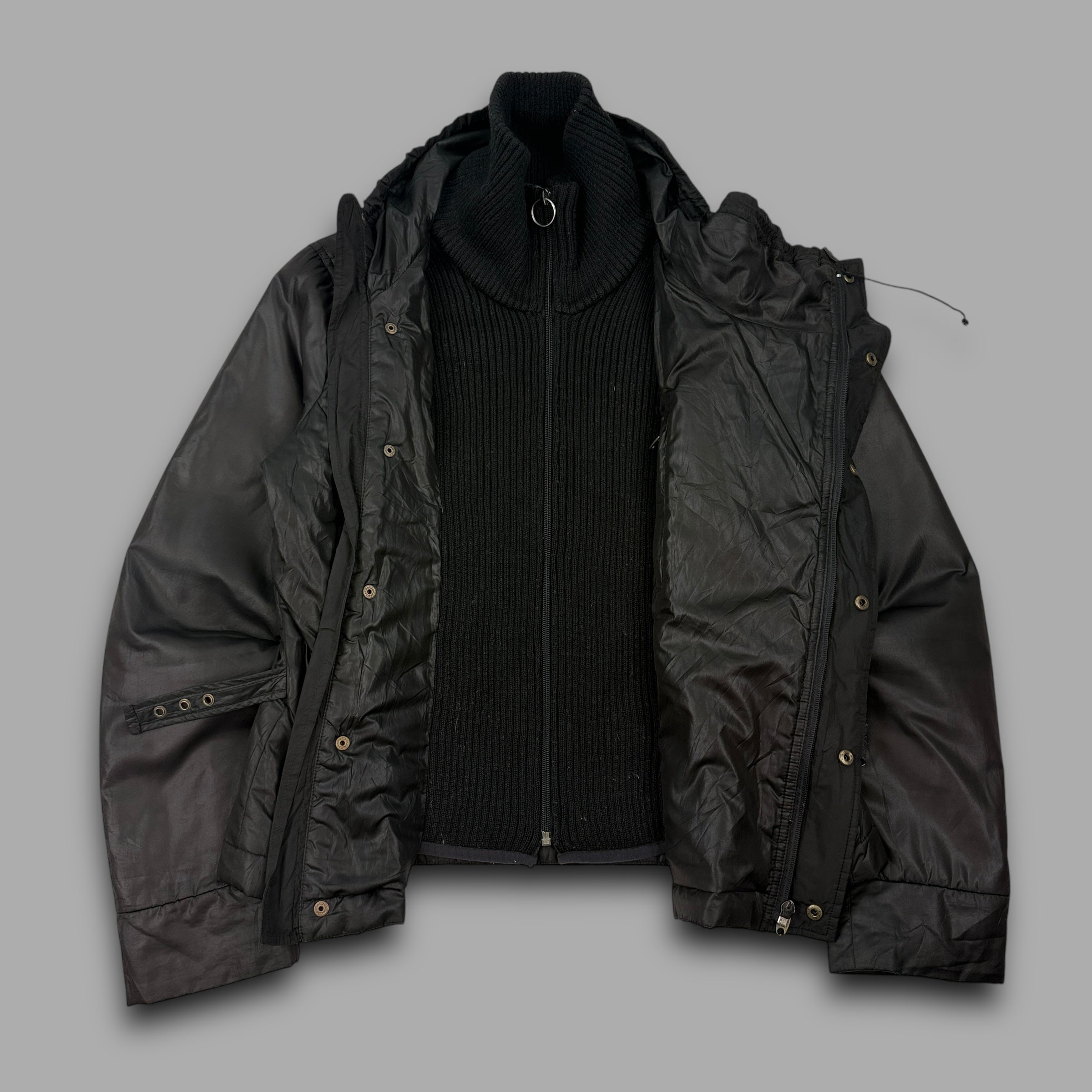 Diesel 2000's technical asymmetrical zip coat (L) wms