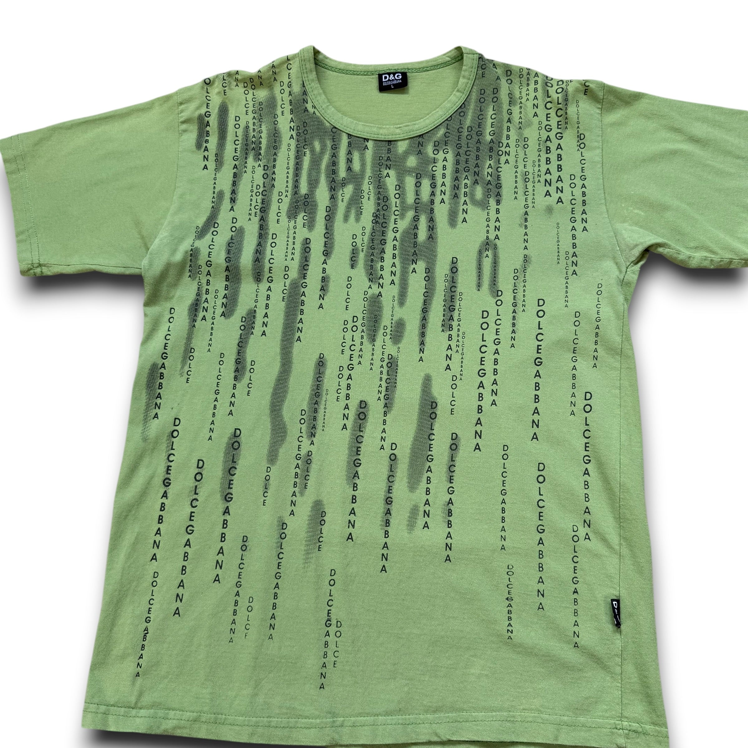 Dolce and gabanna 2000's repeat spellout graphic tee (L)