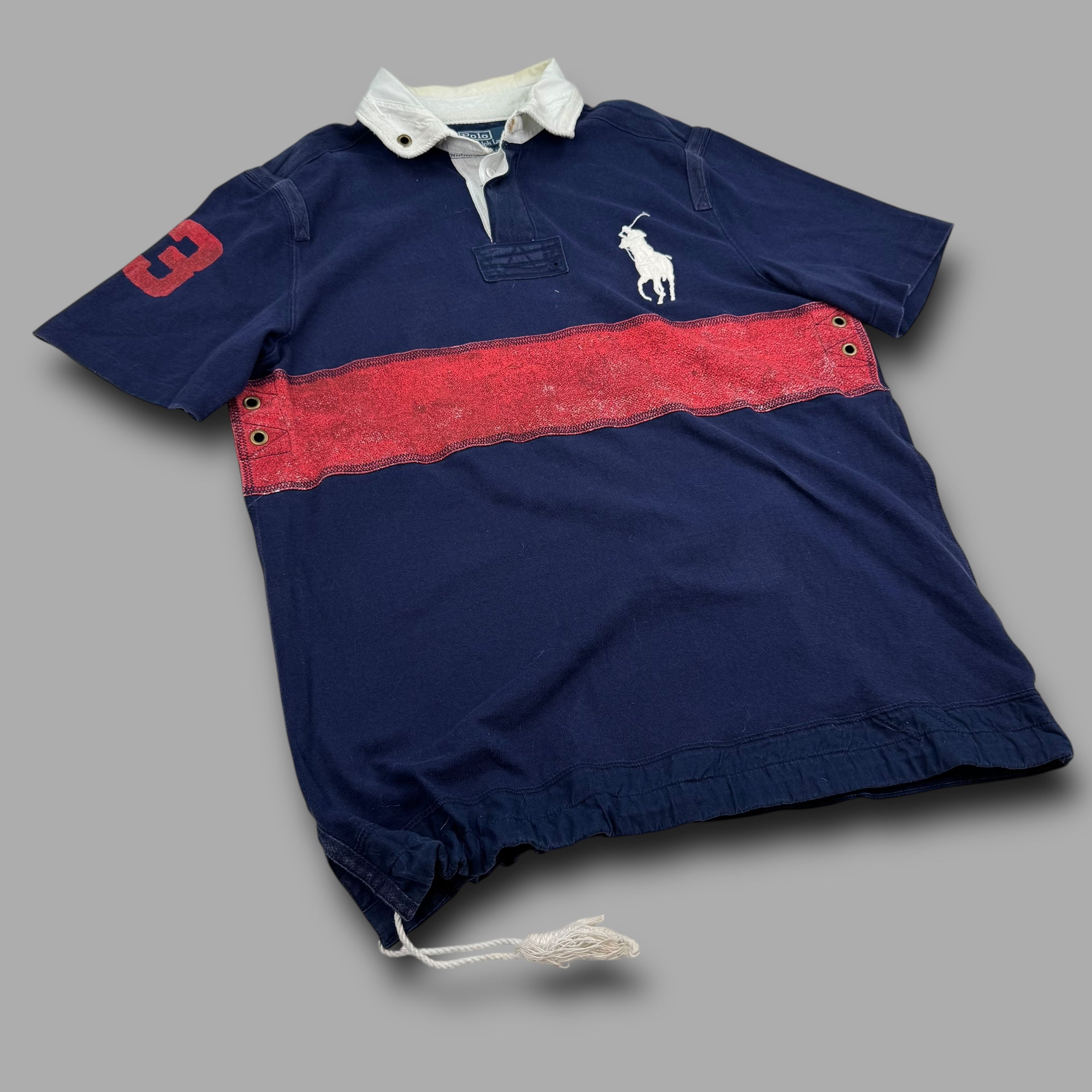 Ralph Lauren 2000's embroidered big pony rugby polo shirt (L)