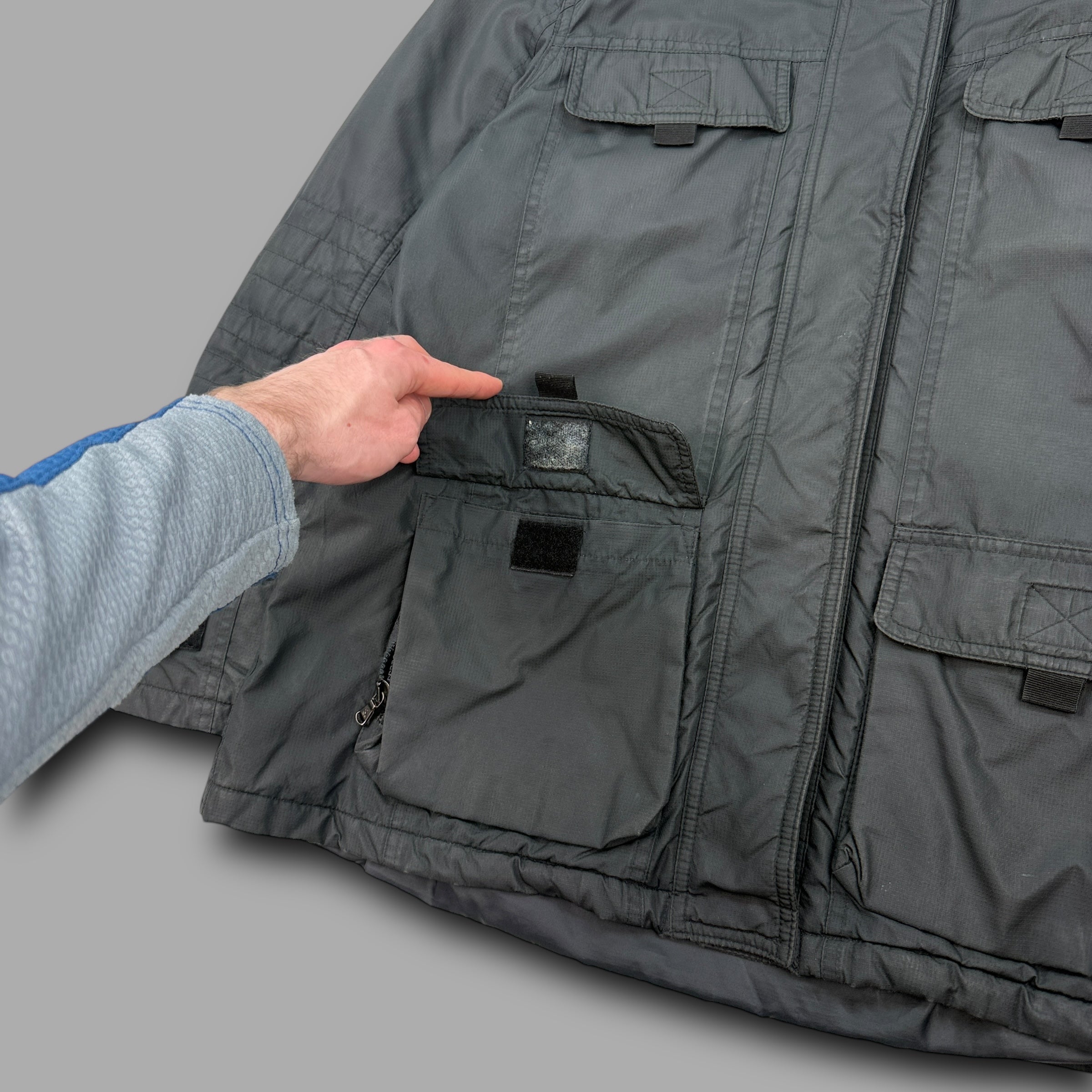 Dolce and gabanna 2000's technical multi-pocket nylon parka jacket (S-M)