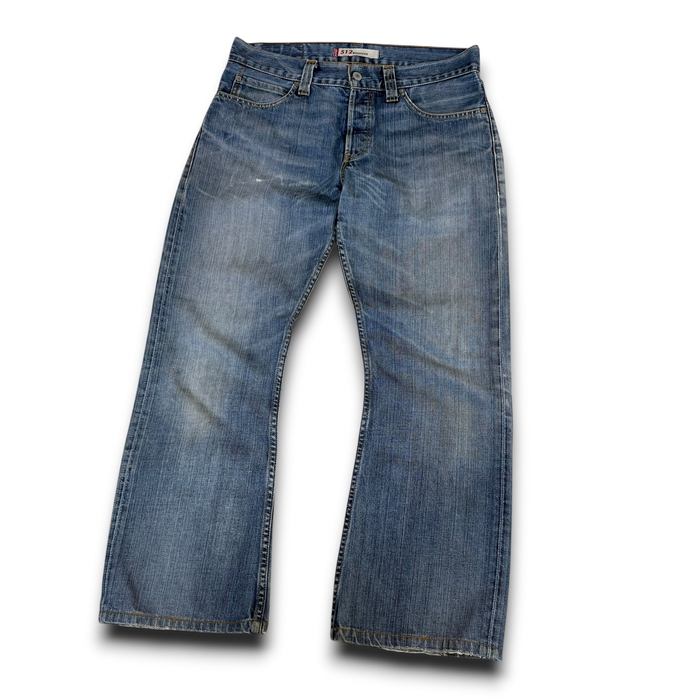 Levi's 512 2000's faded washed relaxed fit denim bootcut jeans (S)