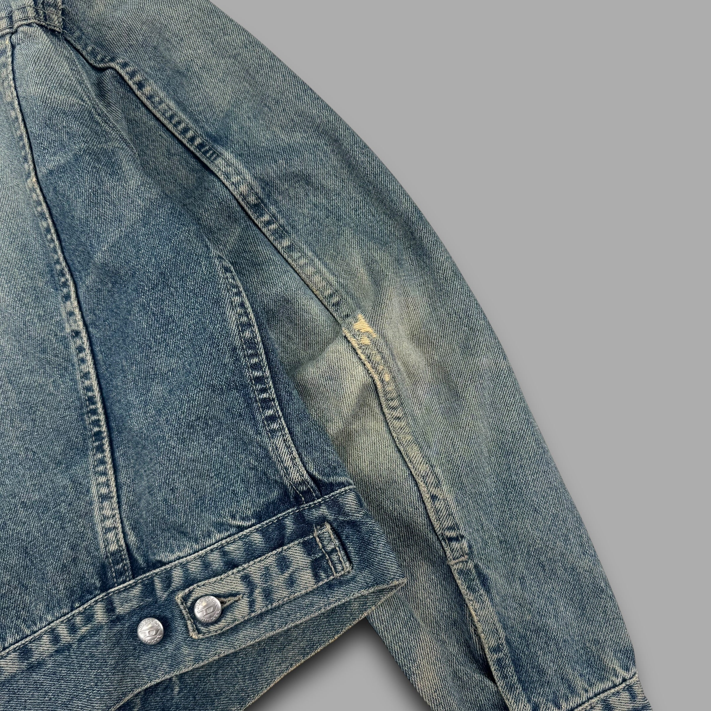 Diesel 2000's button up cropped faded denim jacket (S) wms