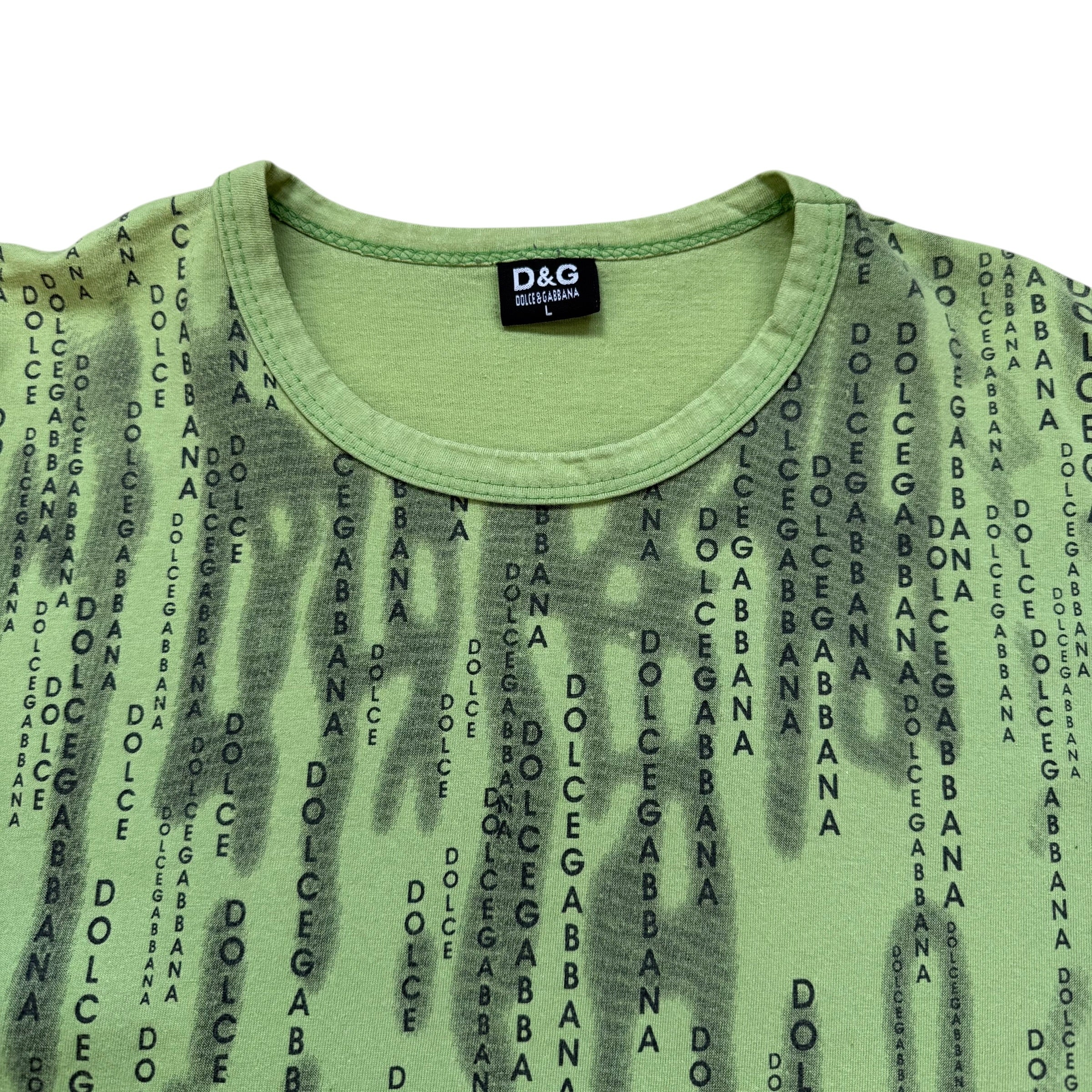 Dolce and gabanna 2000's repeat spellout graphic tee (L)