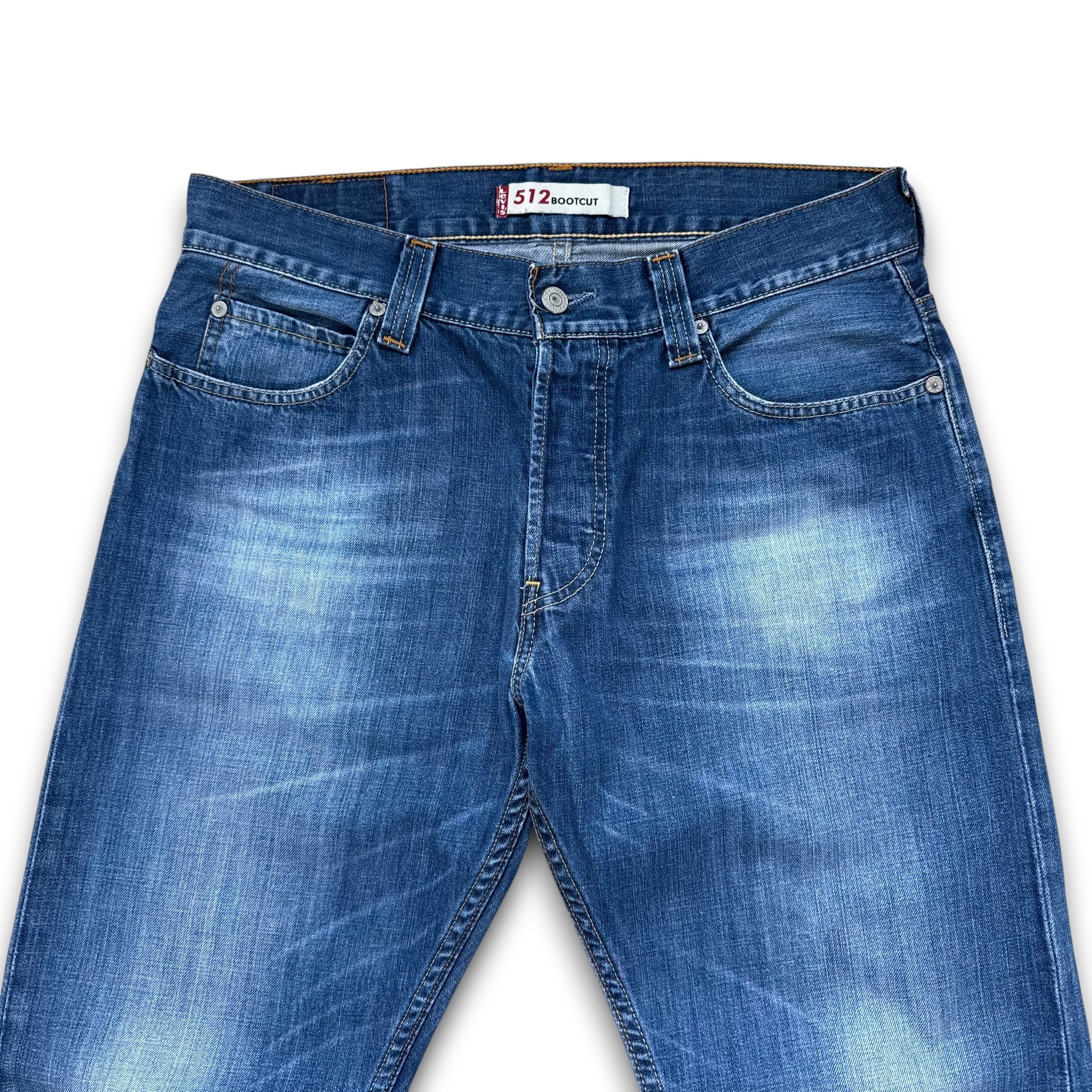 Levi's 512 2000's worn faded and washed denim bootcut jeans (S-M)