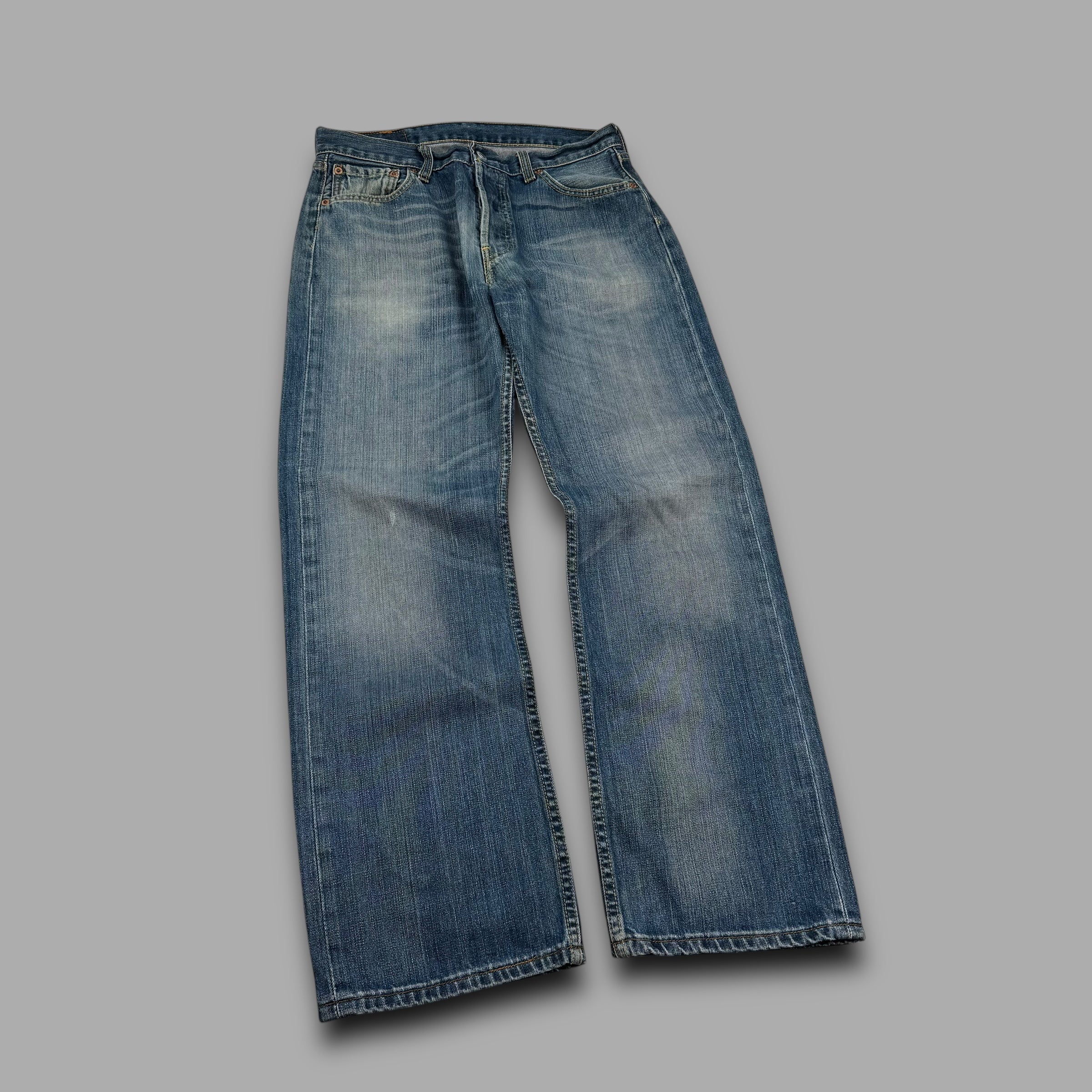 Levi 501 relaxed straight fit denim jeans (S)