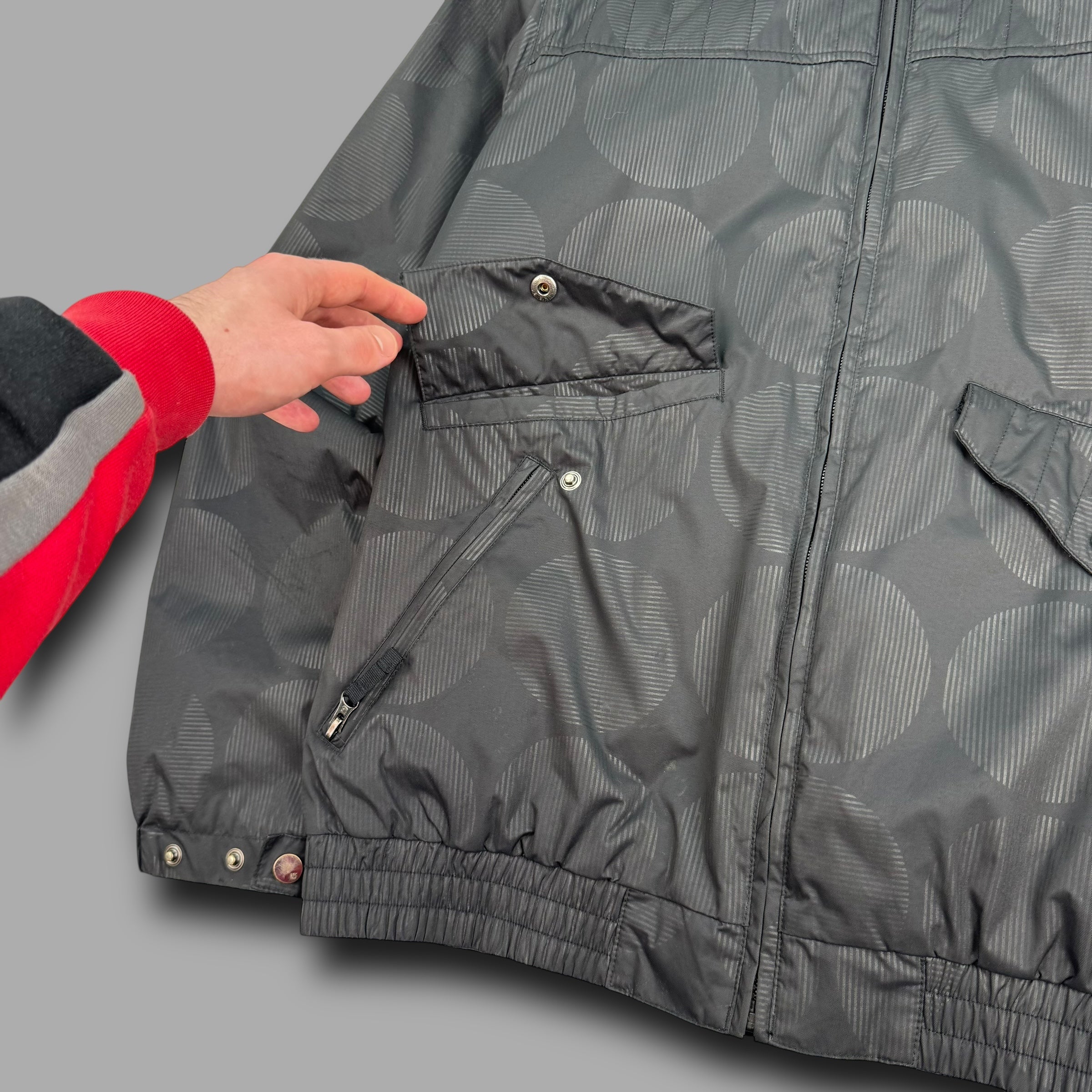 Burton 2000's technical monogram fur hood softshell ski jacket (L) wms