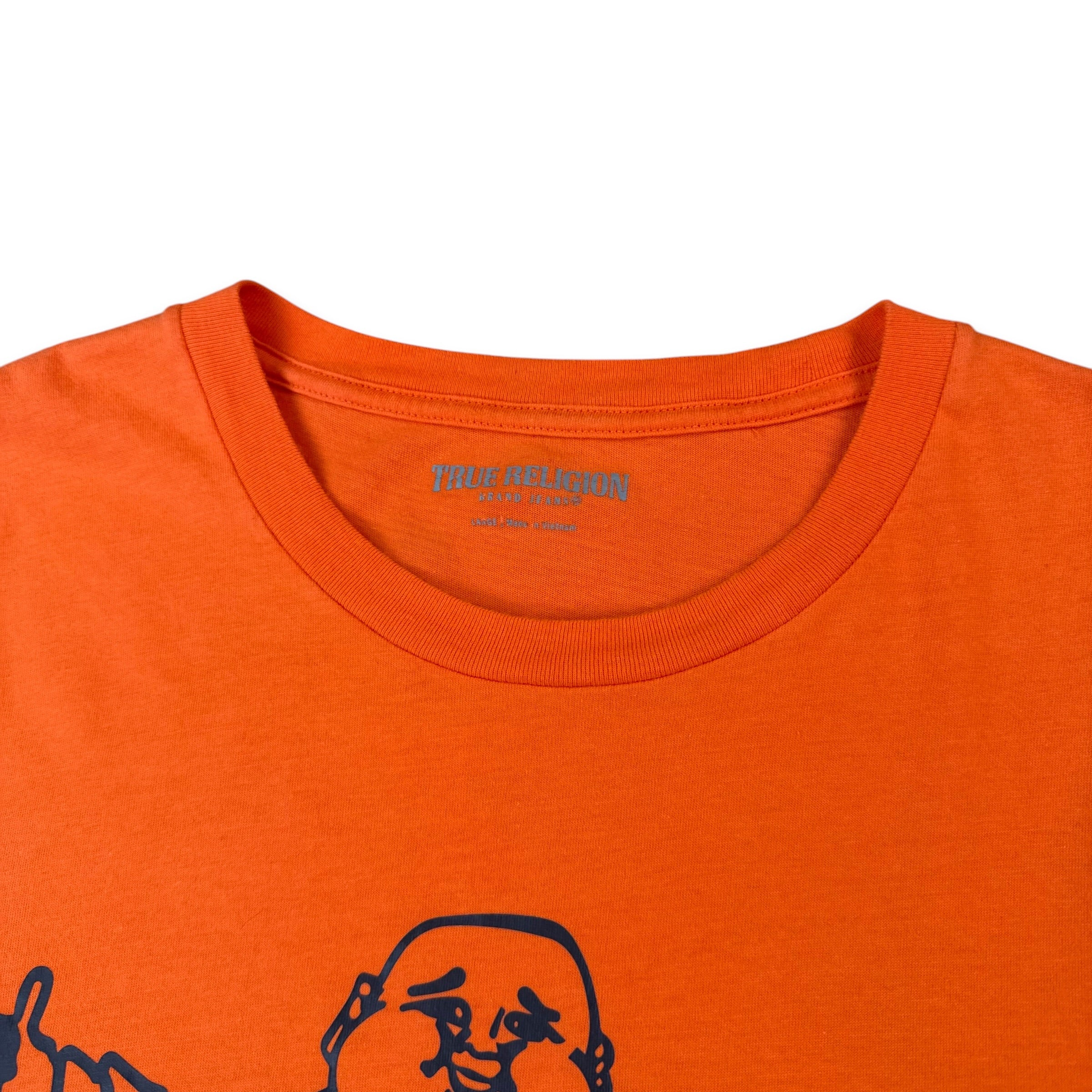 True religion 2000's graphic screen print Buddha tee (L)