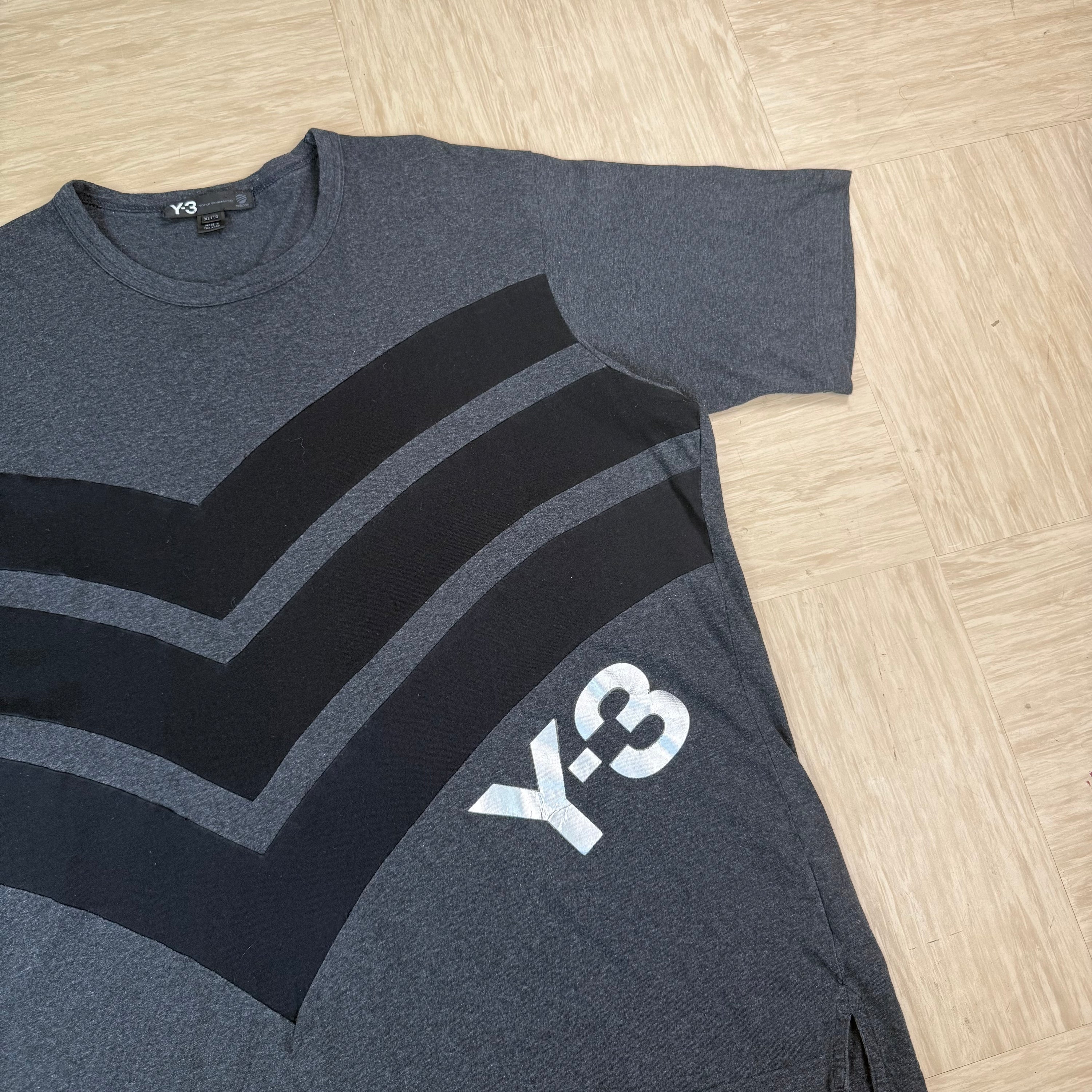 Adidas x Yohji Yamamoto 2015 graphic panelled Y3 tshirt (XL)