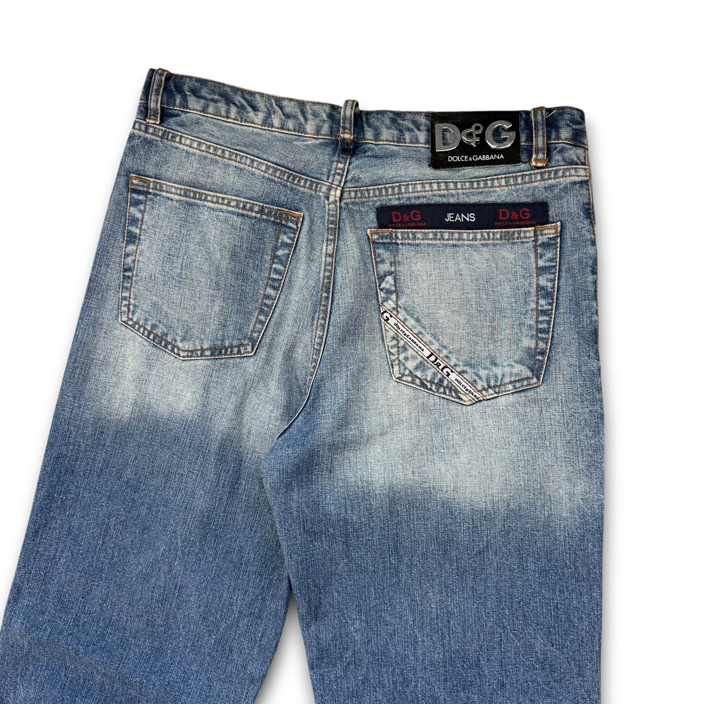 Dolce and gabanna 1990's relaxed baggy straight leg denim jeans (M)