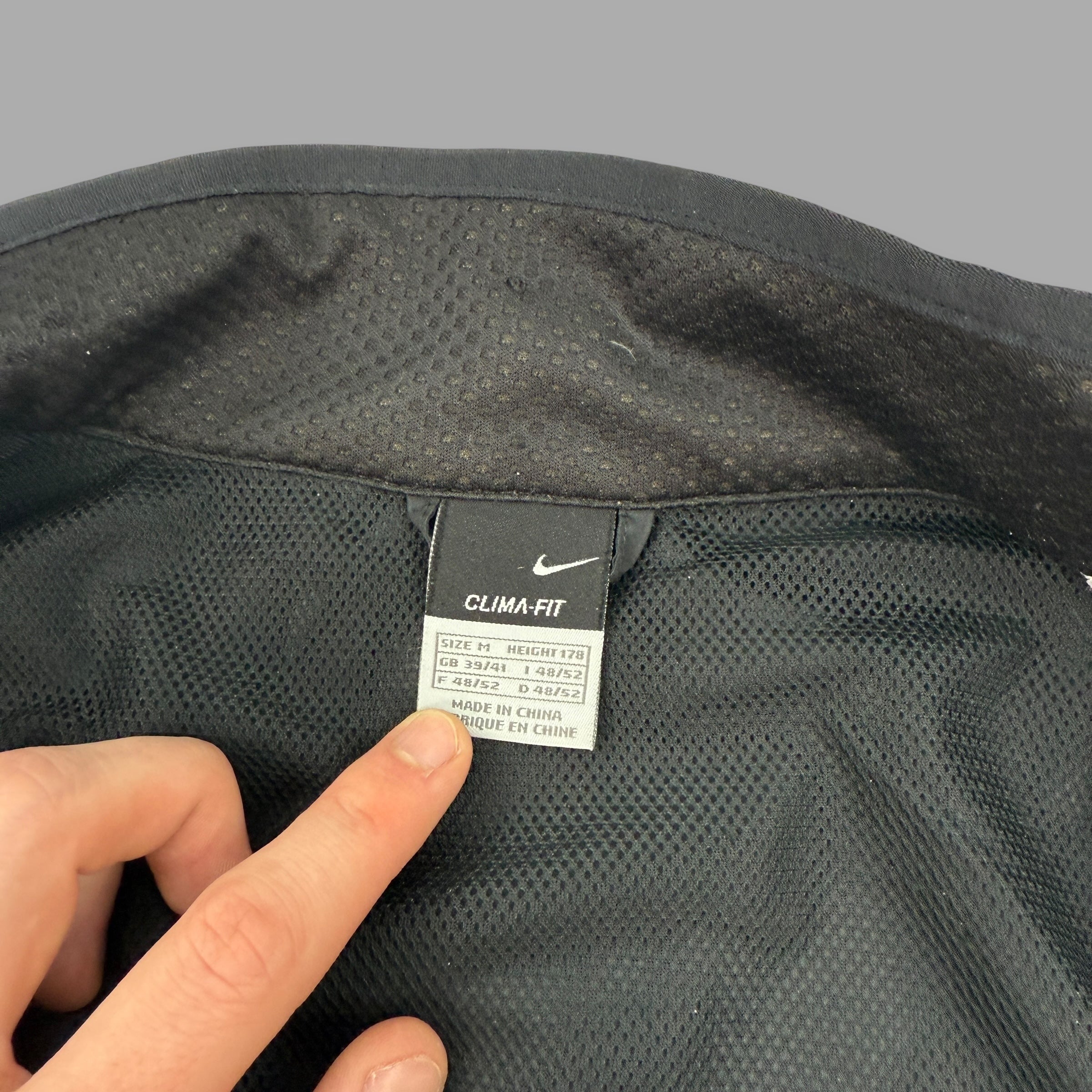 Nike 2000's technical clima-fit panelled softshell track jacket (M)
