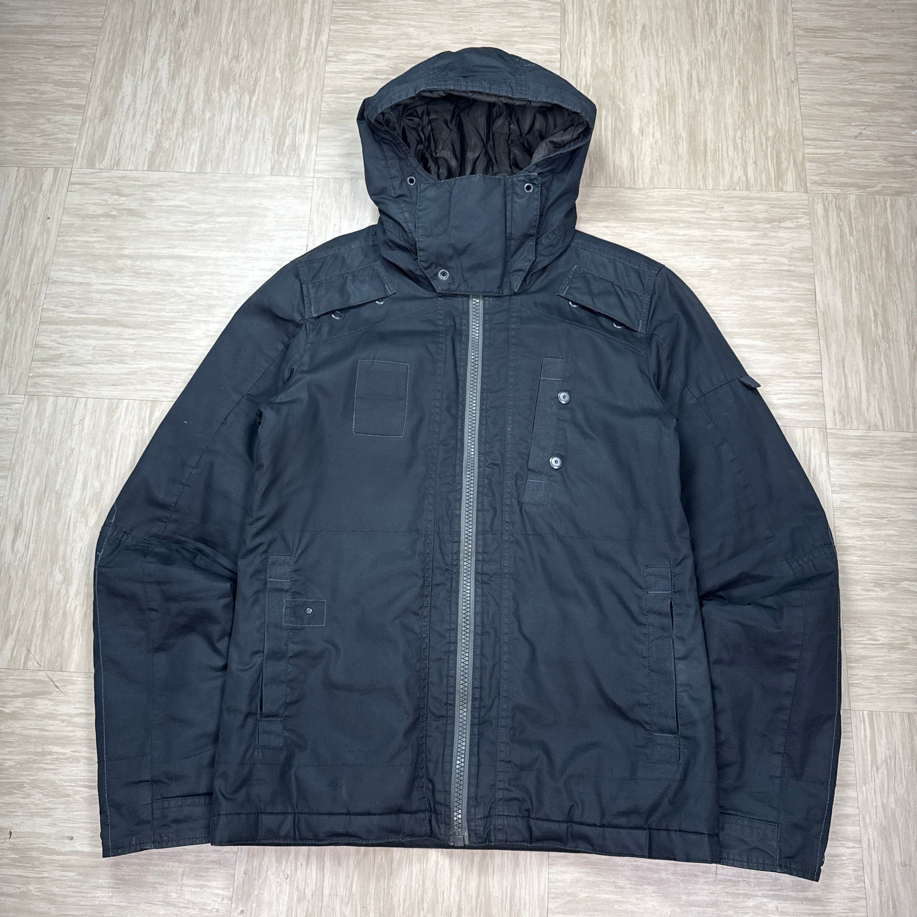 Gstar RAW 2000's technical full zip balaclava style cargo jacket (M)