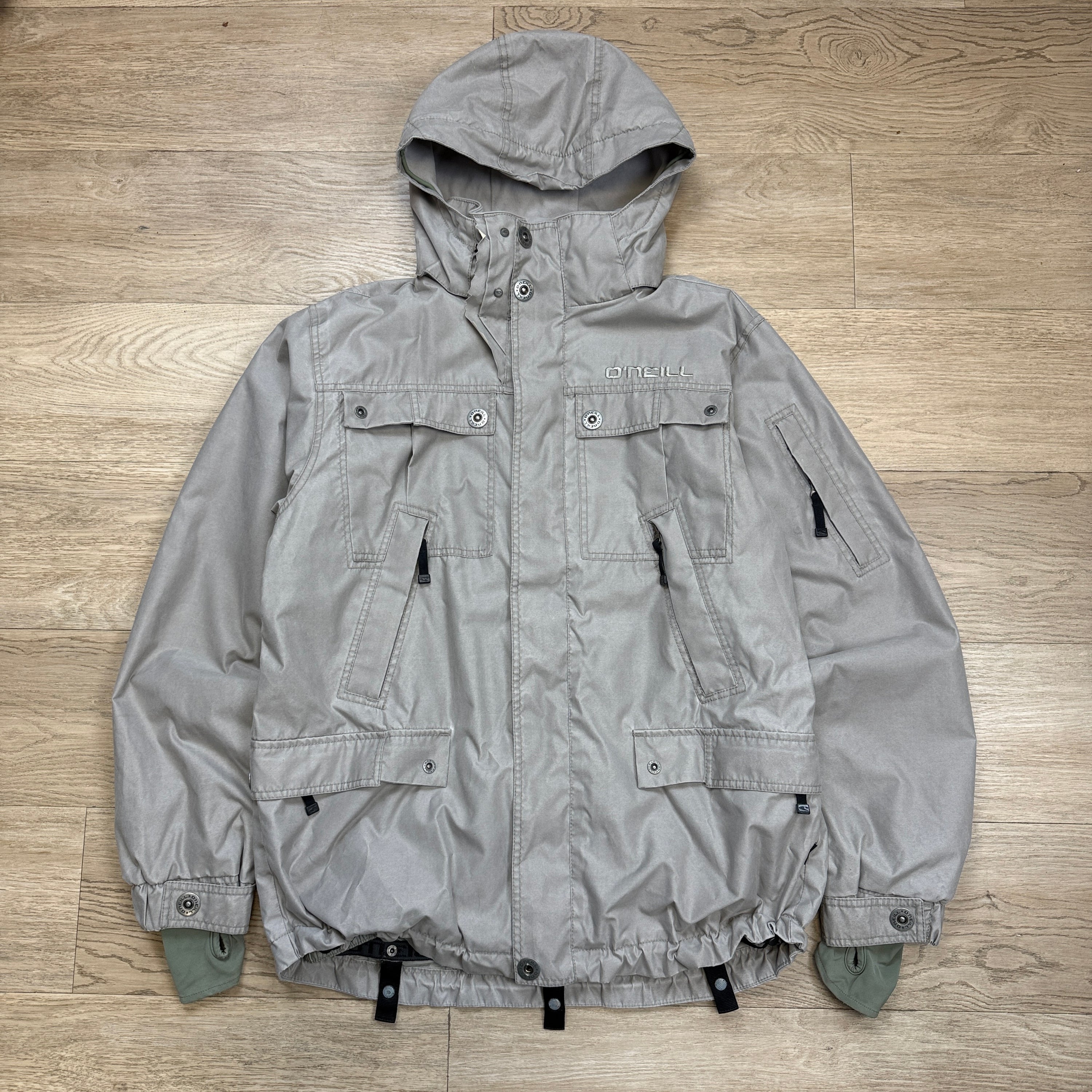 O'Neill 2000's technical multi-pocket vented parka ski jacket (XL)