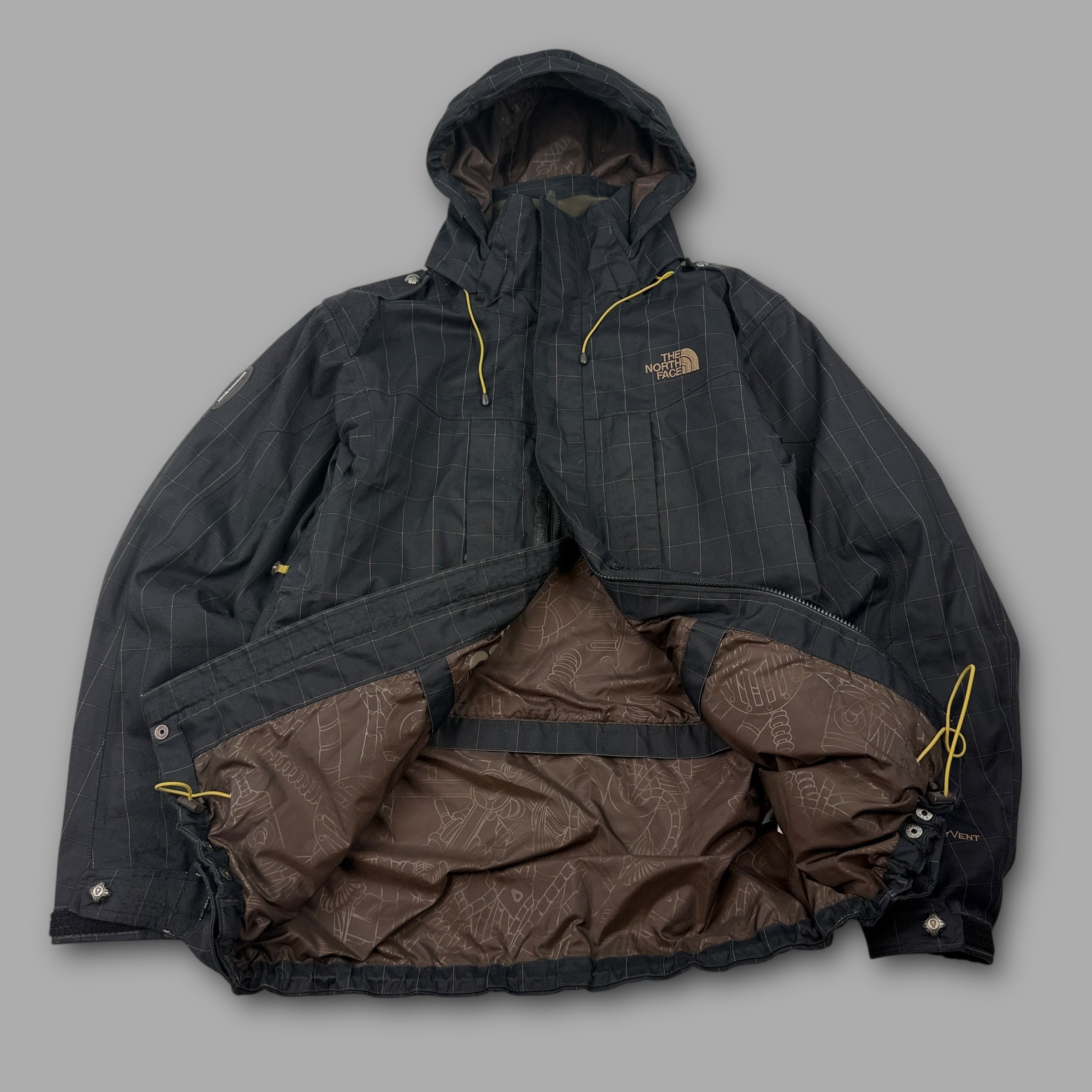 The north face 2008 cryptic series technical plaid softshell ski jacket (S)