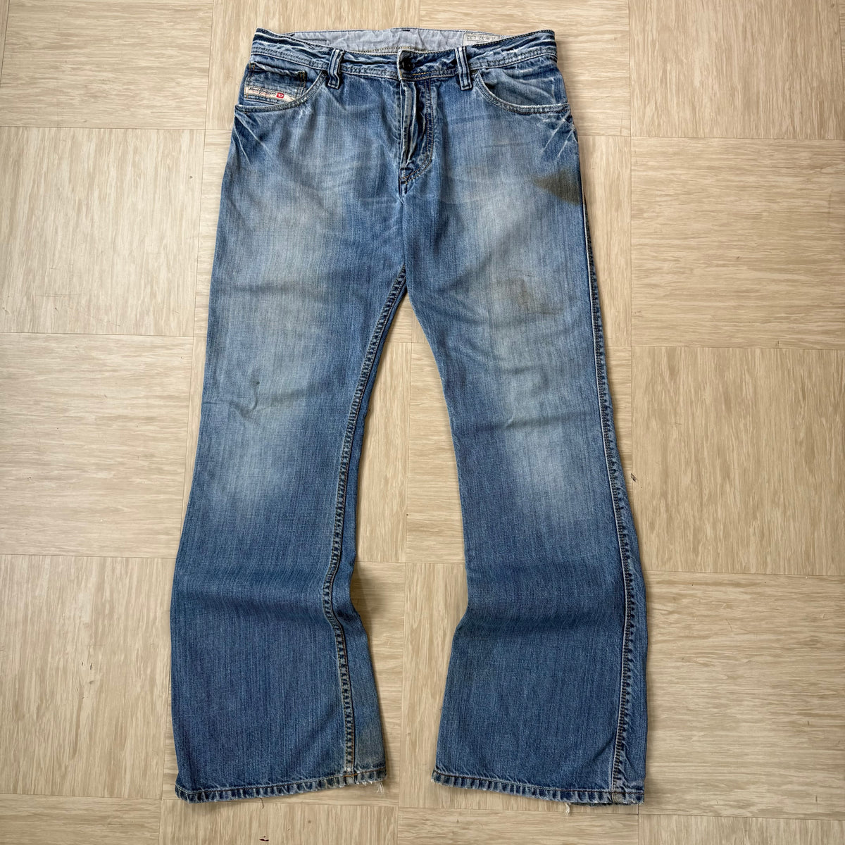 Diesel zaf 2000's relaxed flared bootcut denim jeans (S)
