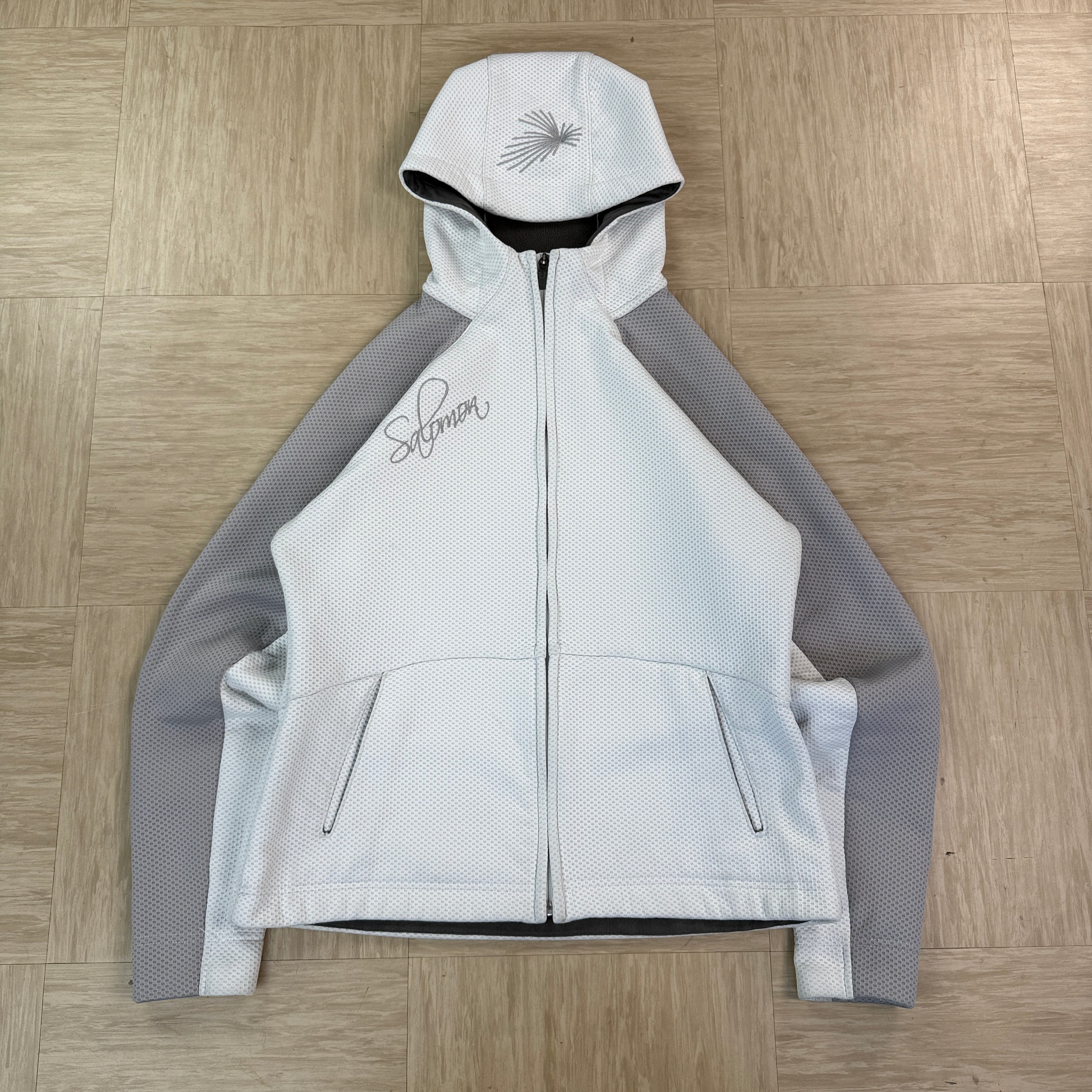 Salomon 2006 technical motomesh embroidered zip up hoodie (S)