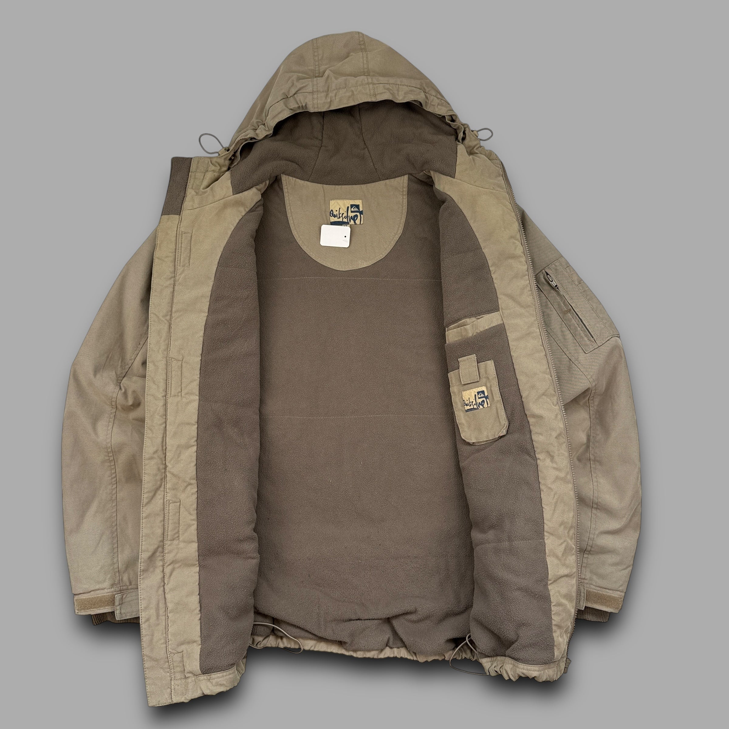 Quiksilver 2000's technical multi-pocket parka jacket (XL)