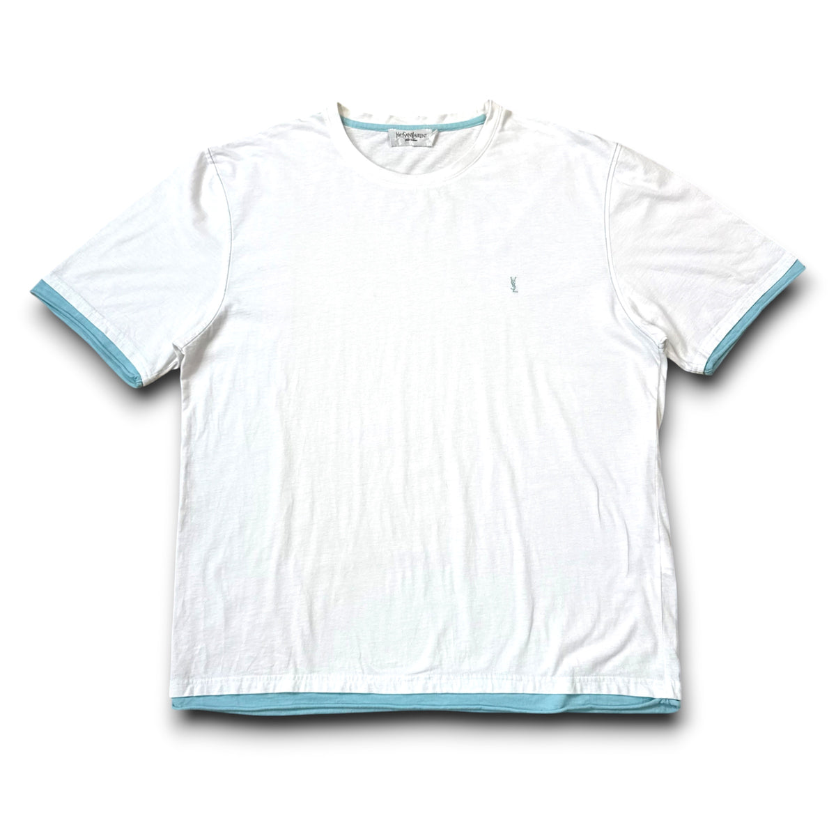 Yves saint laurent 2000's embroidered YSL tee (L)