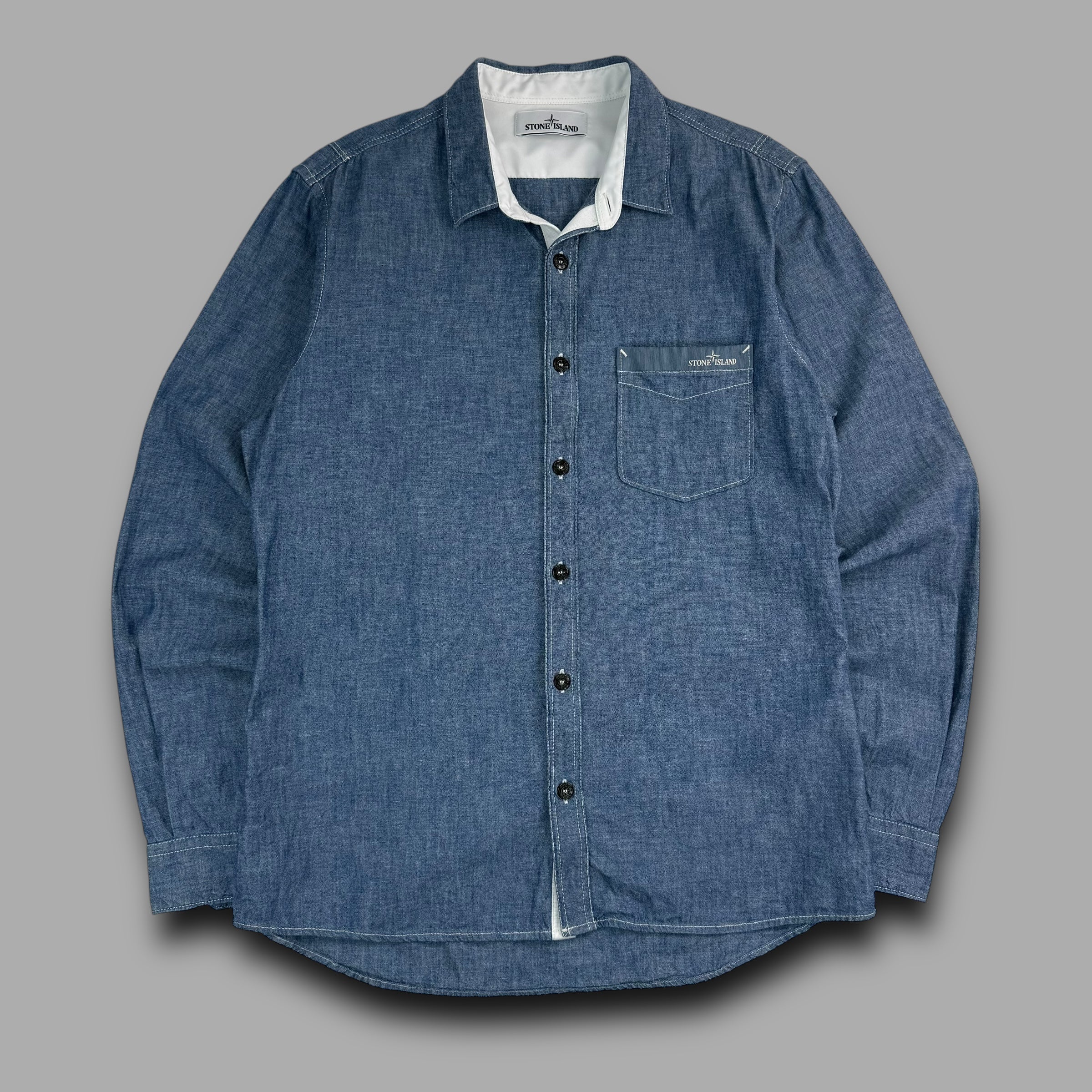 Stone island denim overshirt (L)