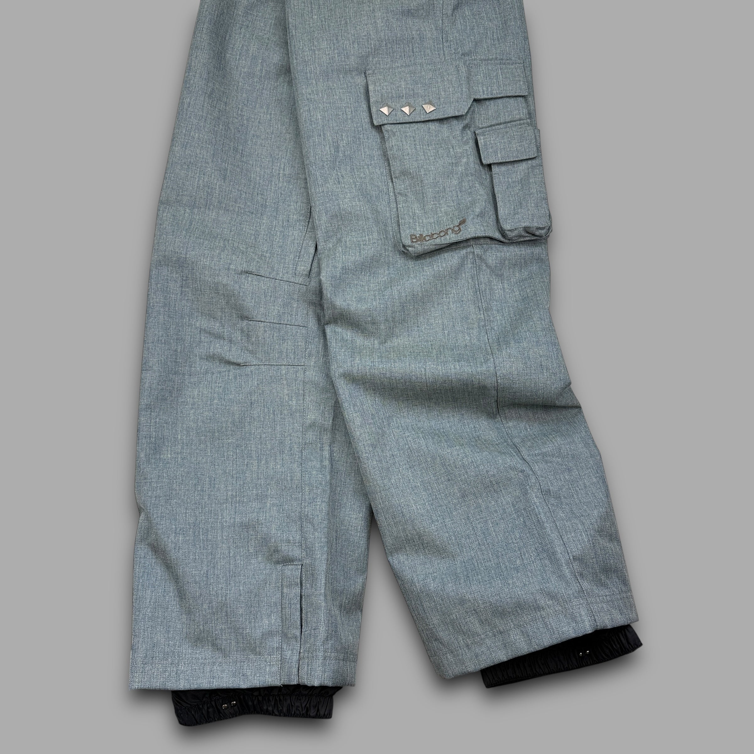 Billabong 2000's technical vented denim style baggy ski sallopettes (M)