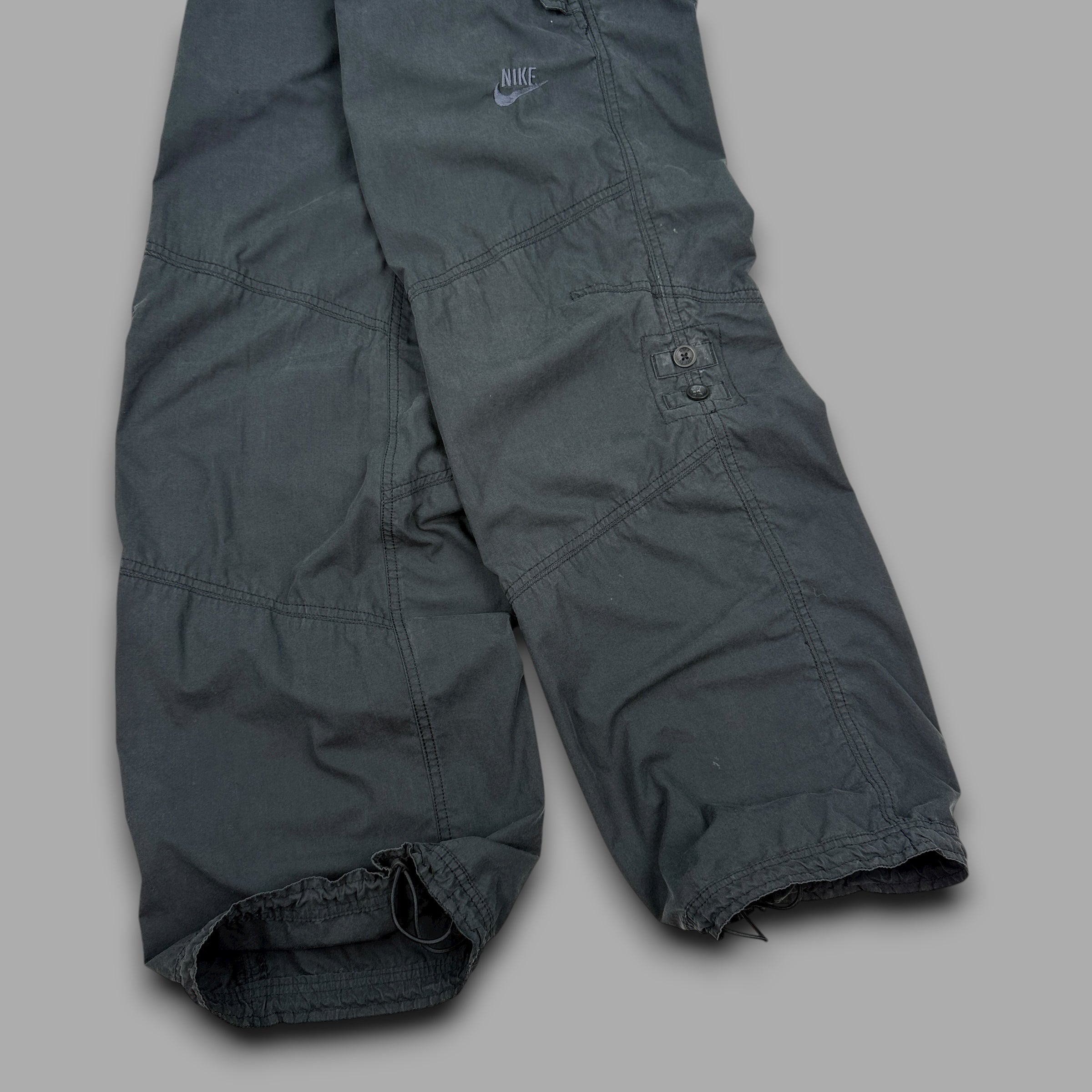 Nike 2000's technical baggy wide leg parachute bottoms (S)