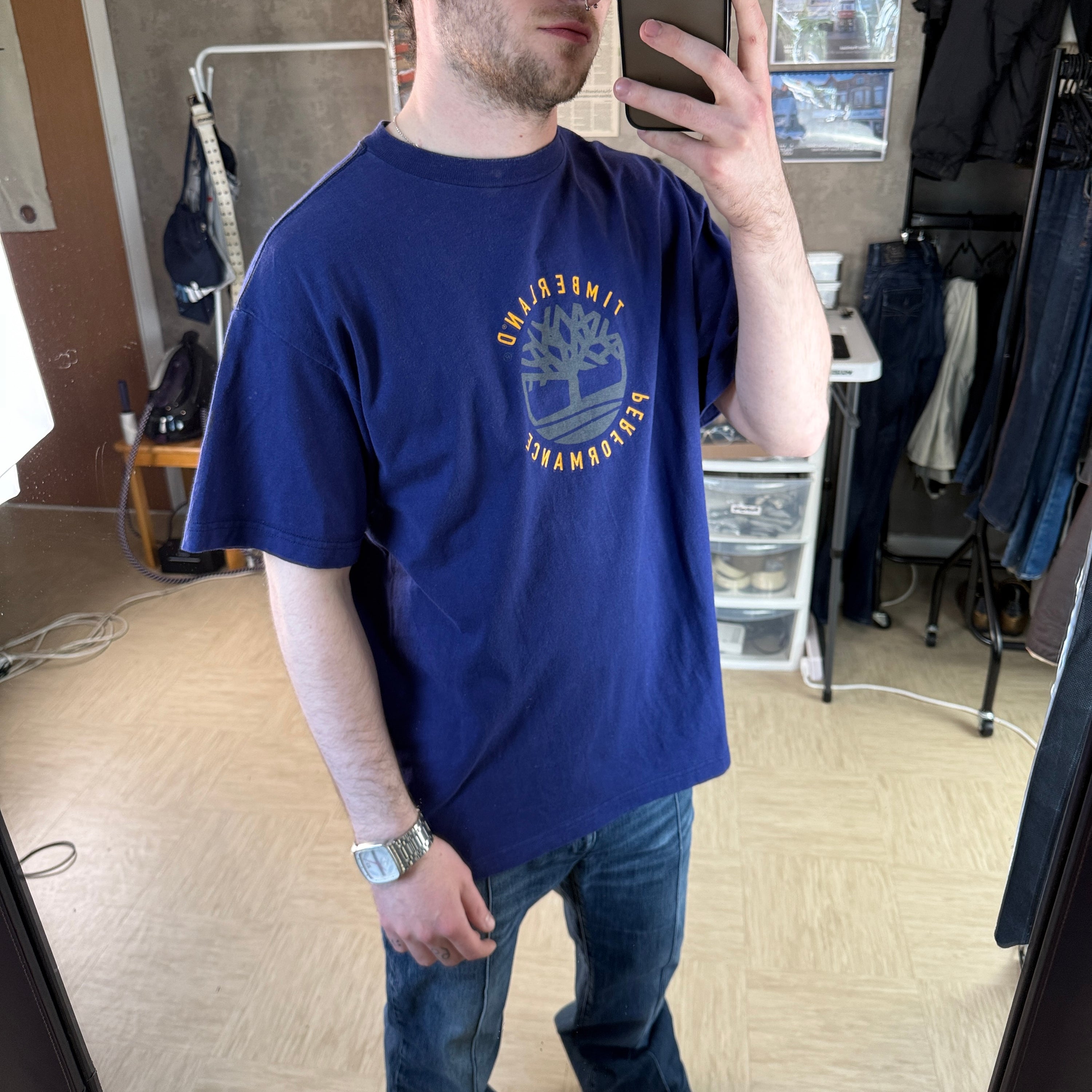 Timberland 1990's reflective graphic sellout tee (M)