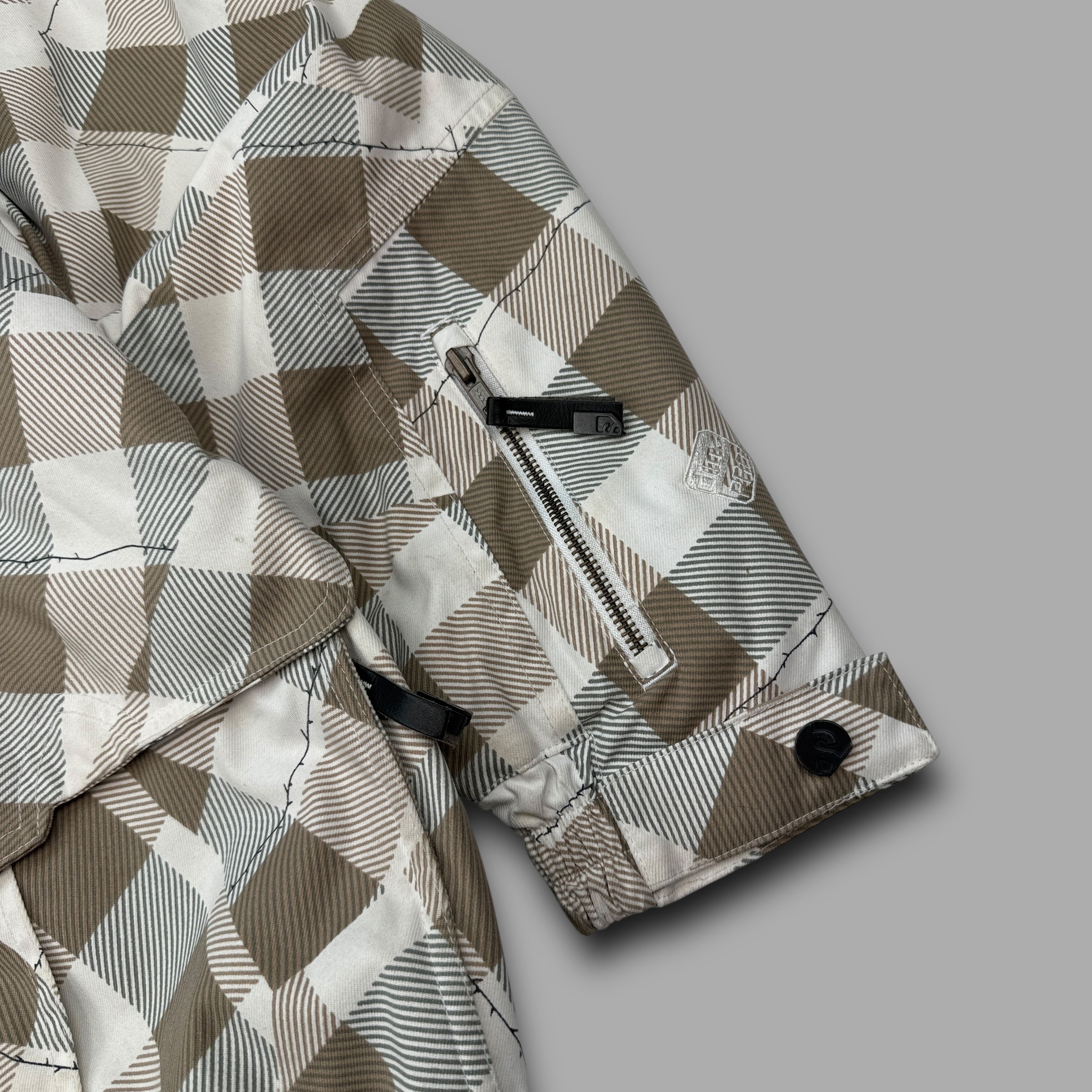 Salomon 2009 technical vented plaid clima-pro softshell ski jacket (L)