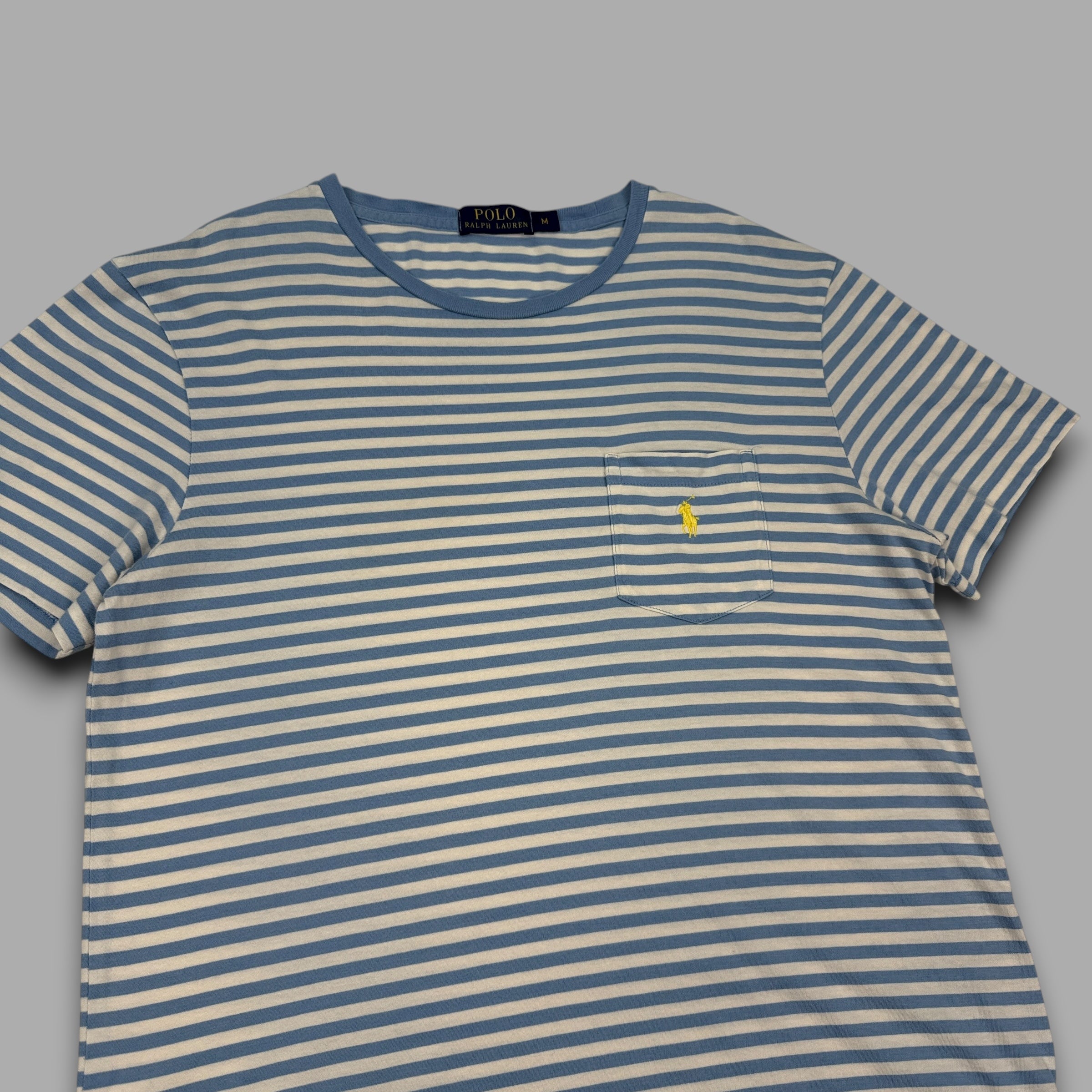 Ralph Lauren 2000's embroidered horizontal stripe tee (M)