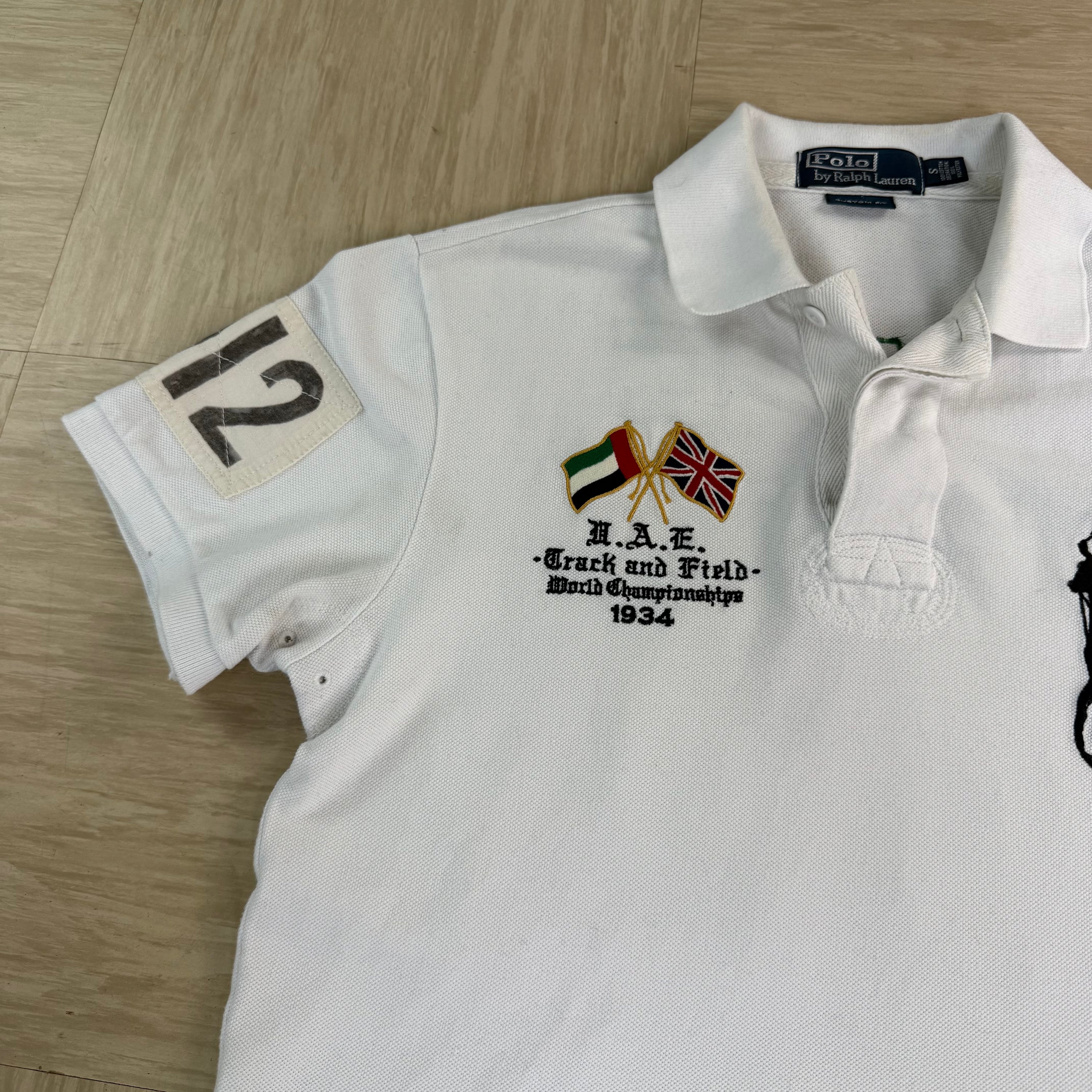 Ralph Lauren 2000's big pony UAE embroidered polo shirt (S)